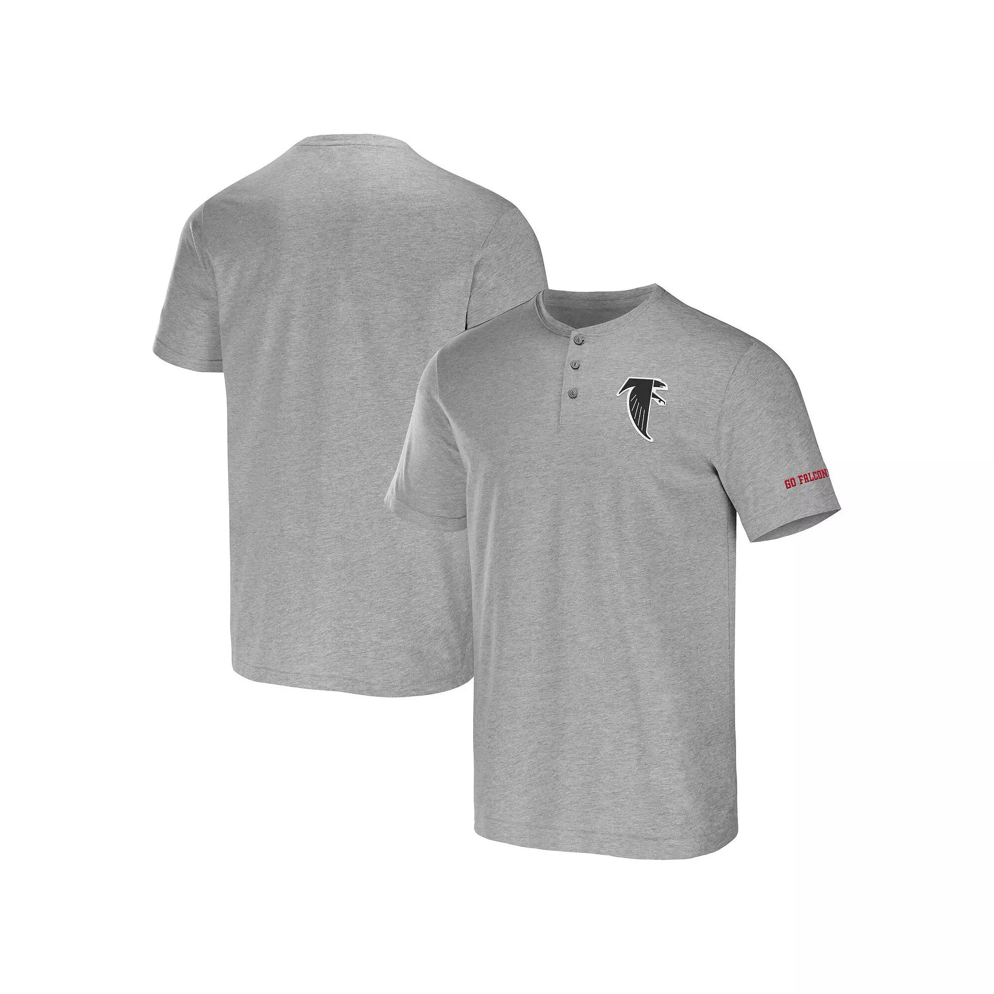 Men's NFL x Darius Rucker Collection by Fanatics Heather Gray Atlanta Falcons Henley T-Shirt,  Product Image
