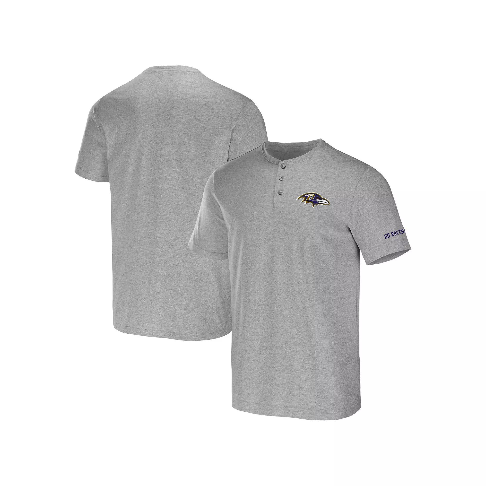 Men's NFL x Darius Rucker Collection by Fanatics Heather Gray Tampa Bay Buccaneers Henley T-Shirt,  Product Image