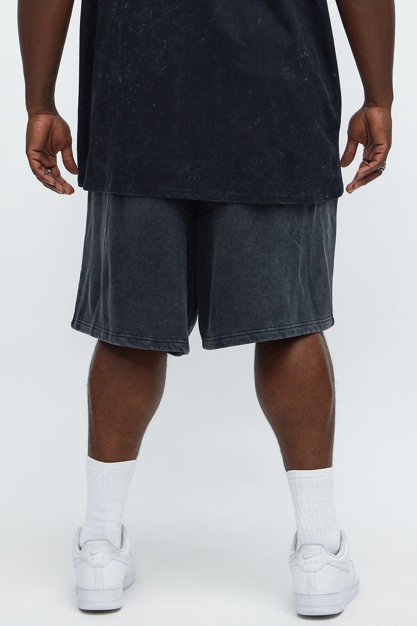 Tyson Loose Fit Washed Shorts - Black Wash Male Product Image