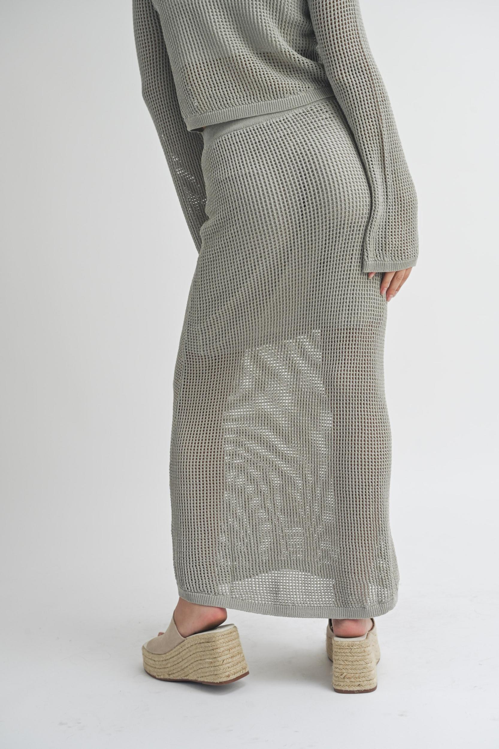 Crochet Knitted Maxi Skirt Product Image