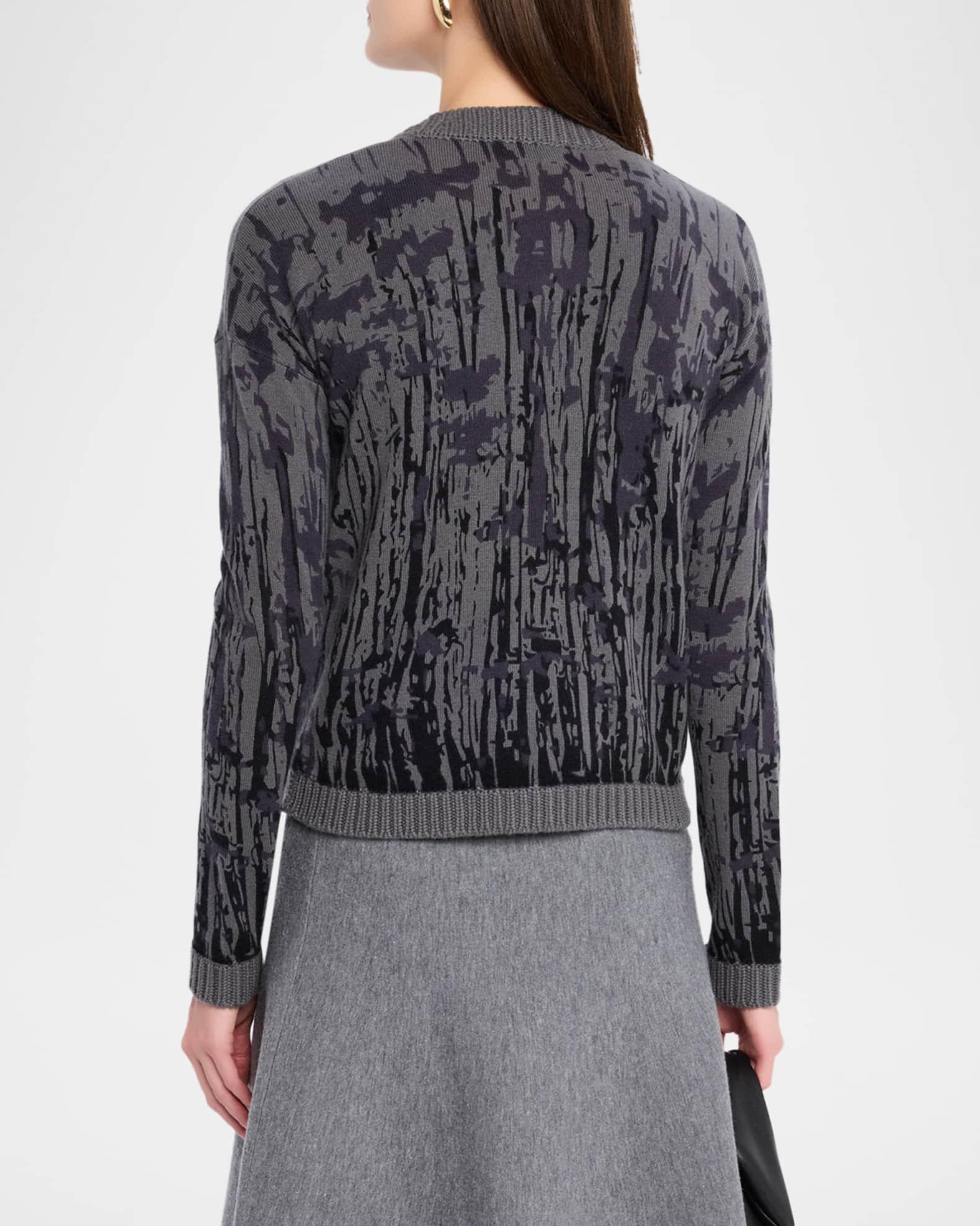 Cashmere Abstract-Print Cardigan Product Image