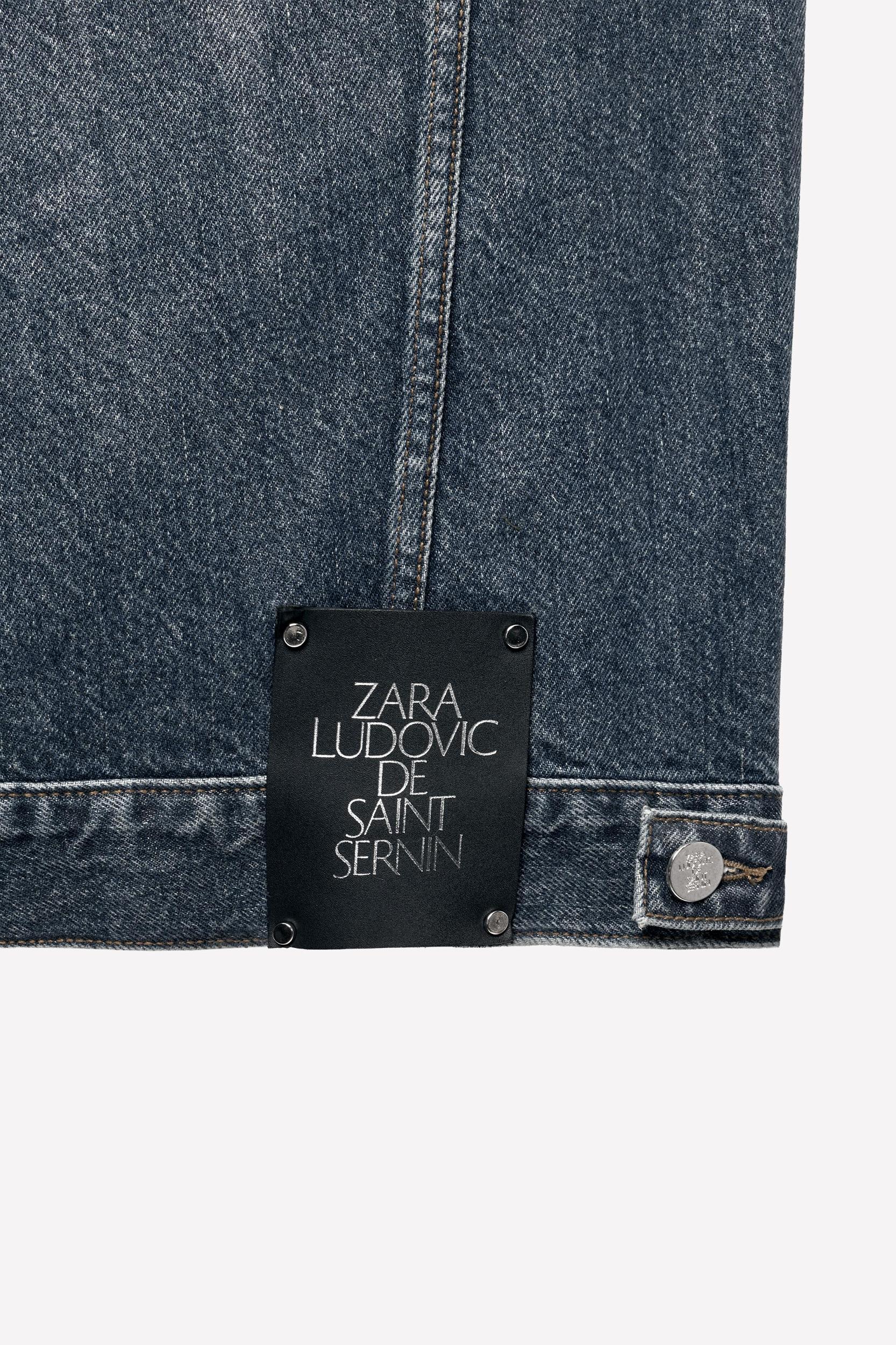 LUDOVIC DE SAINT SERNIN x ZARA WAXED DENIM VEST Product Image
