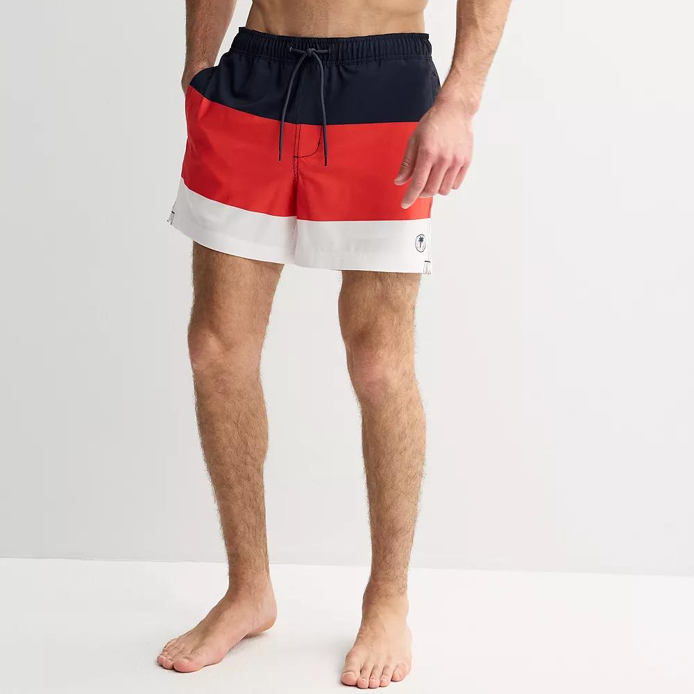 Men's Trinity Coast 5" Colorblock Swim Trunks,  Product Image