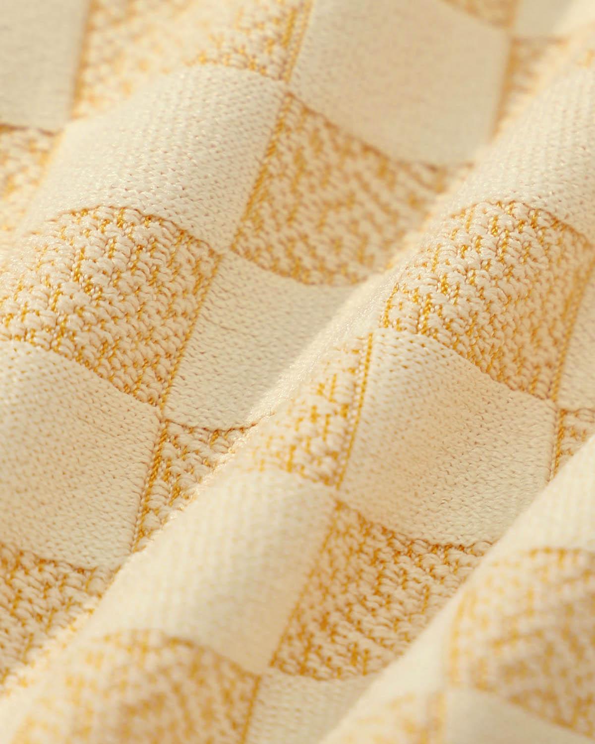 Yellow Plaid Bralette Bikini Set Product Image