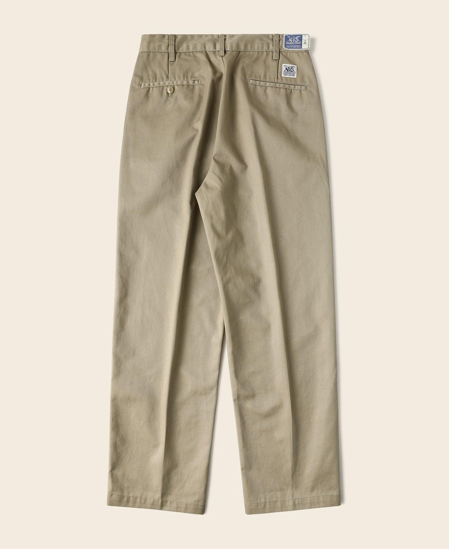 1970s Straight-Leg Work Pants - Khaki Product Image