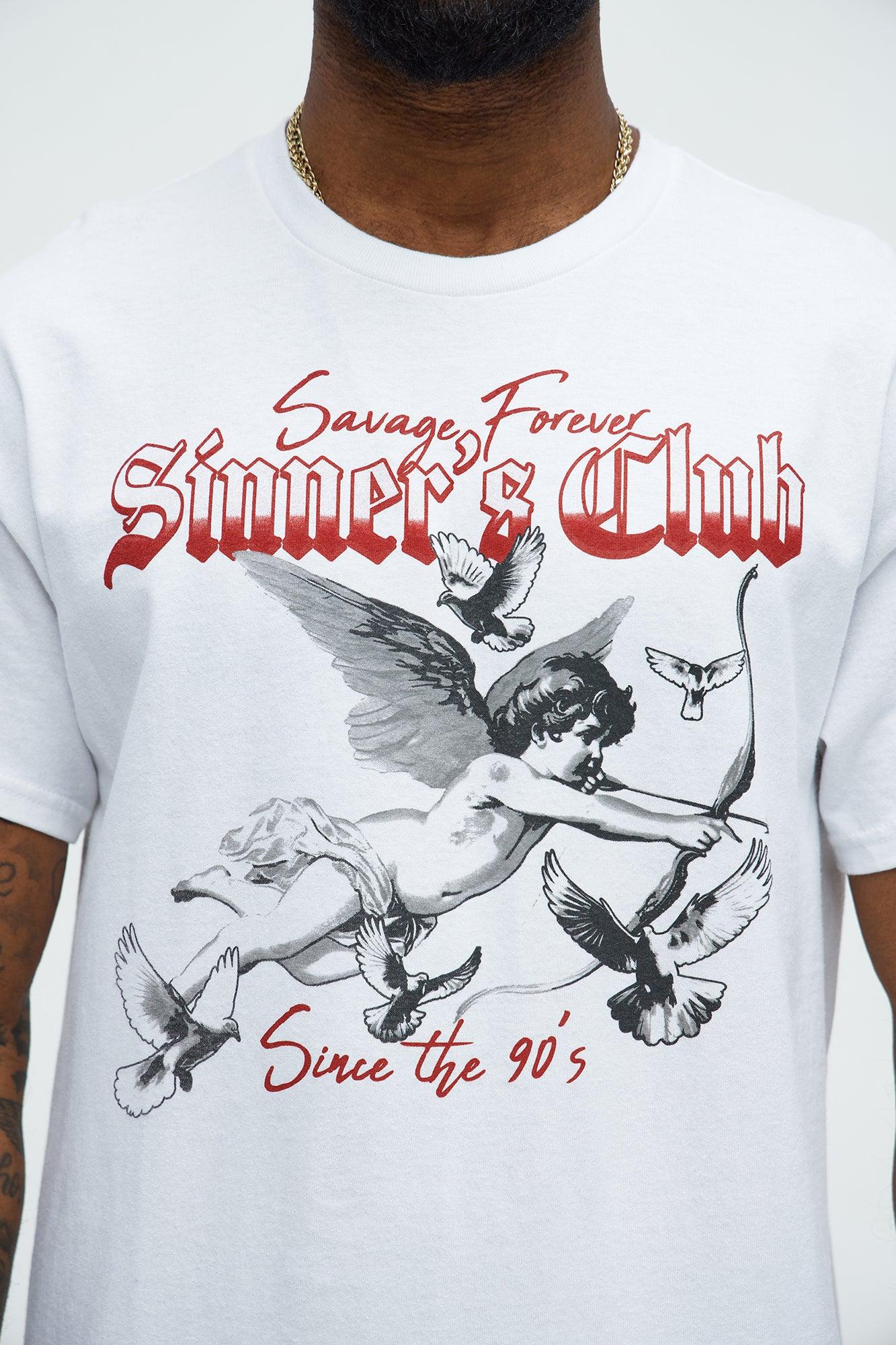 Savage Forever Sinner's Short Sleeve Tee - White Product Image