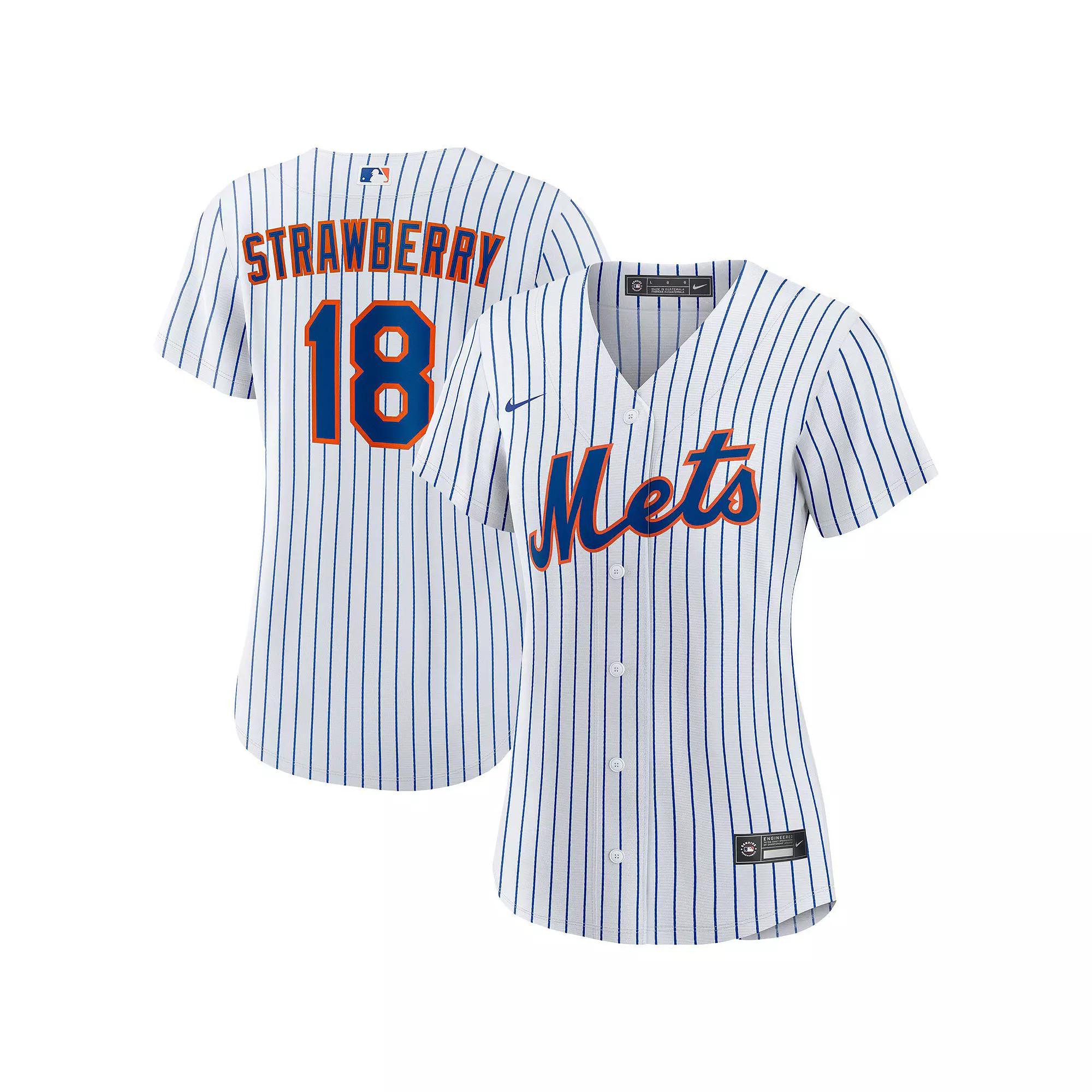 Women's Nike Darryl Strawberry White New York Mets Home Replica Player Jersey,  Product Image