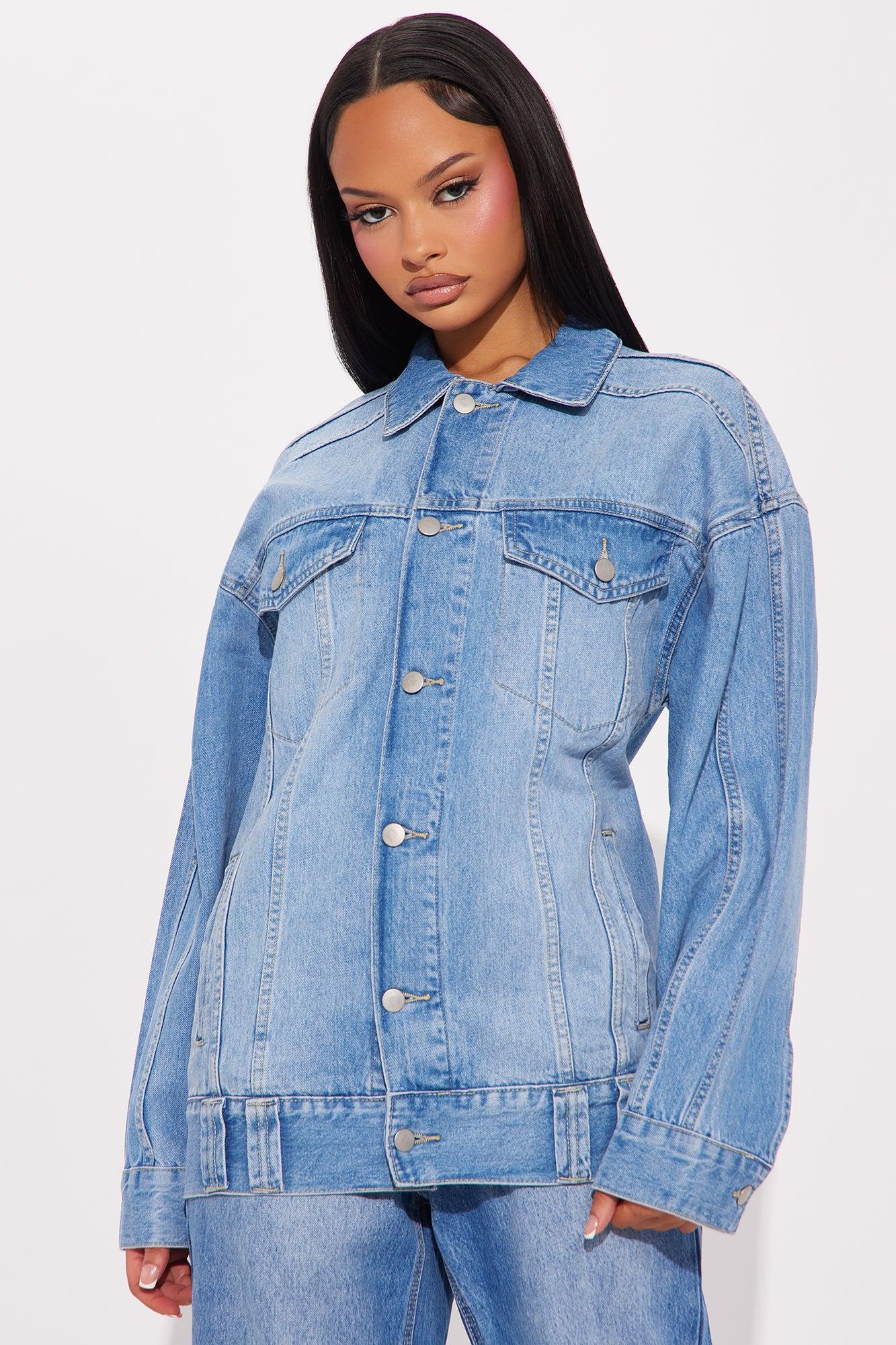 Maliyah Oversized Denim Jacket - Medium Wash Product Image