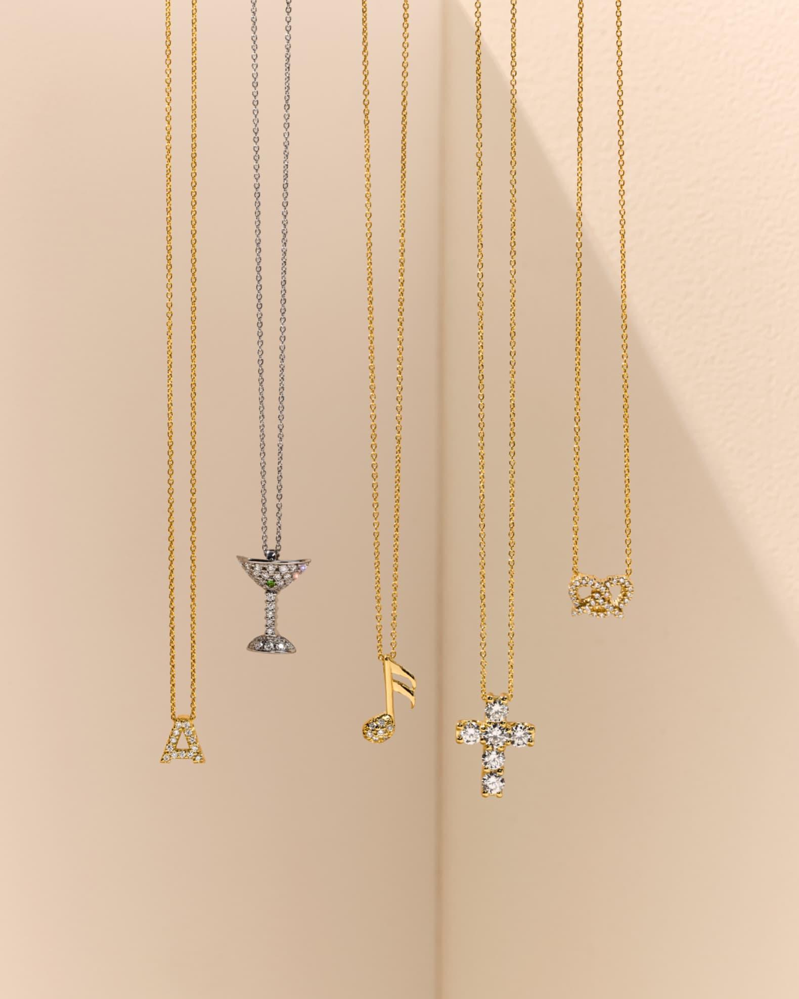 Diamond Love Letter Necklace Product Image