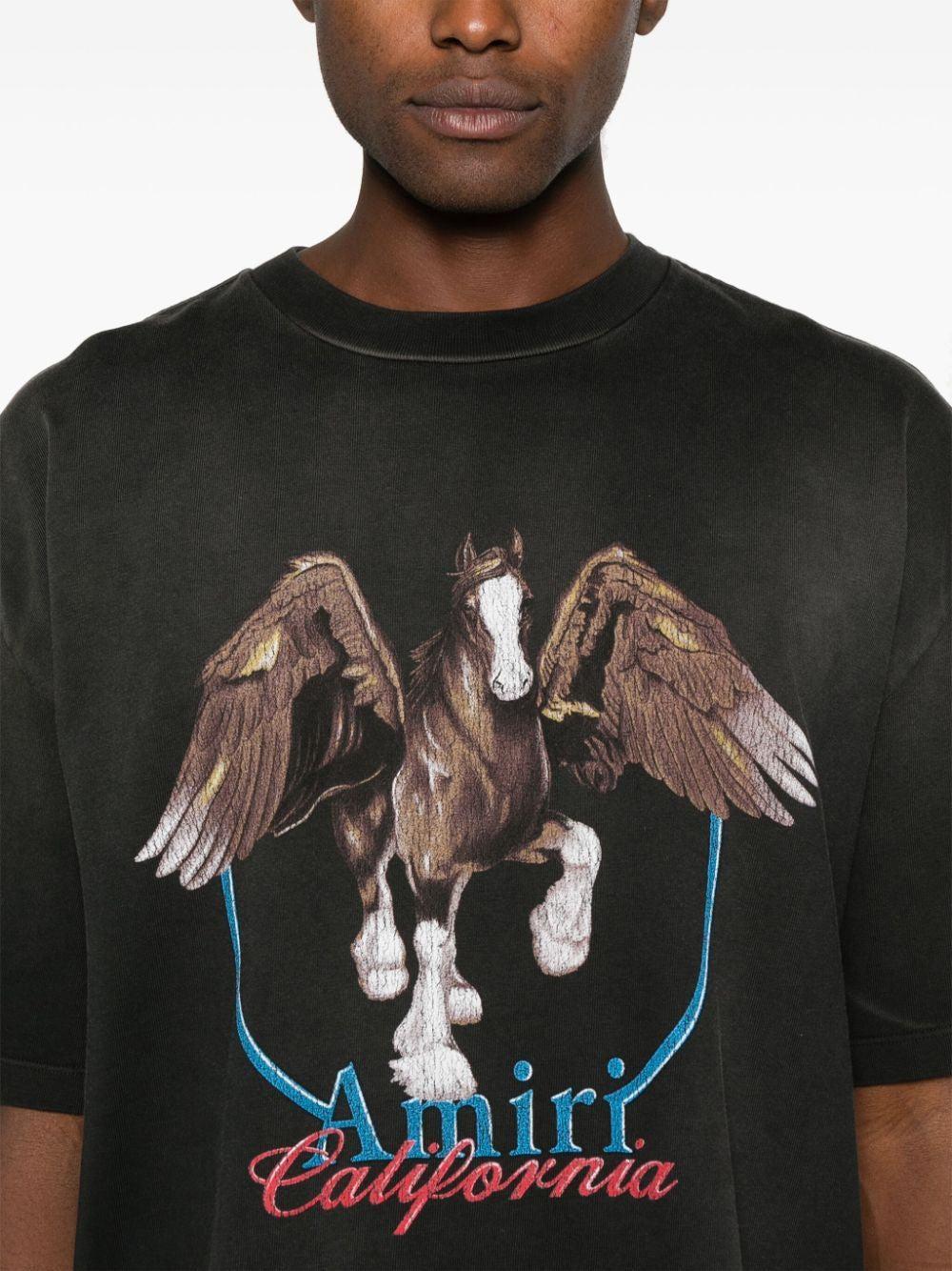 AMIRI Men's Vintage Wash Pegasus T-shirt T-shirt In Black Product Image