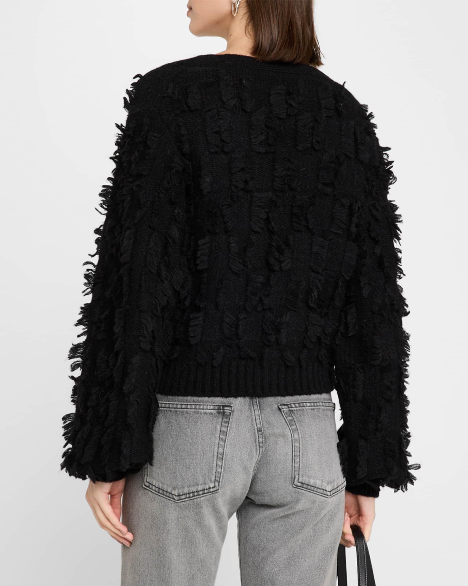 Luella Fringed Button-Down Cardigan Product Image
