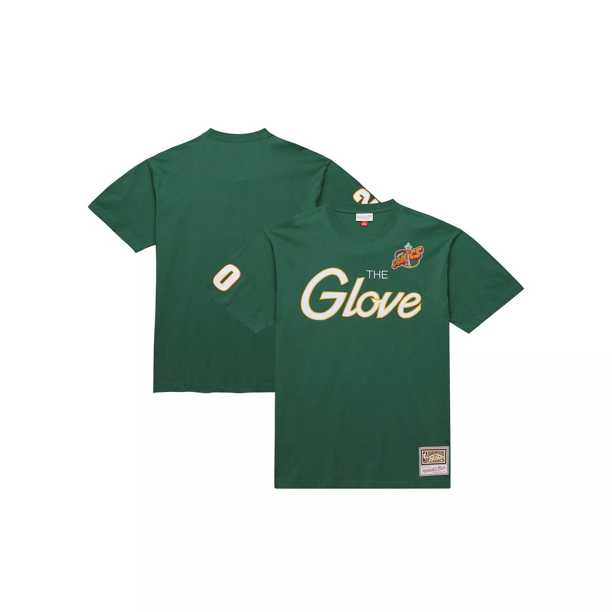 Men's Mitchell & Ness Gary Payton Green Seattle SuperSonics Premium Nickname T-Shirt, Size: Medium, Nba Green Product Image
