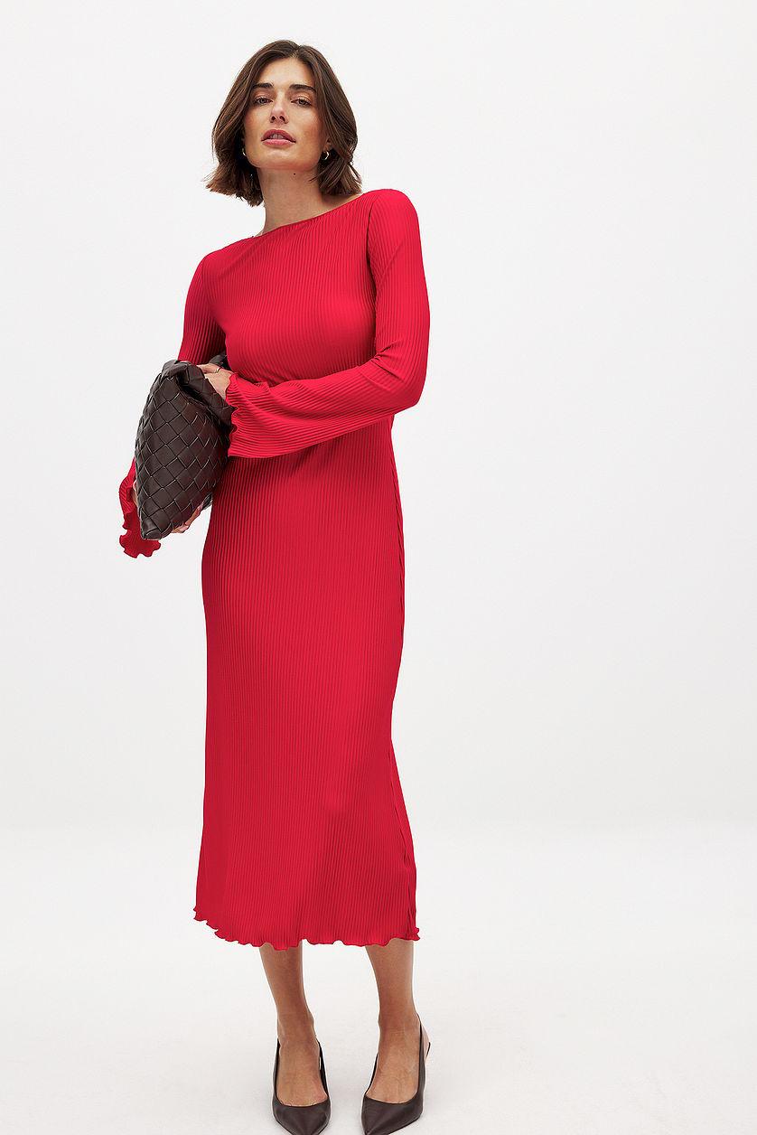 Pleated Midi Dress Product Image