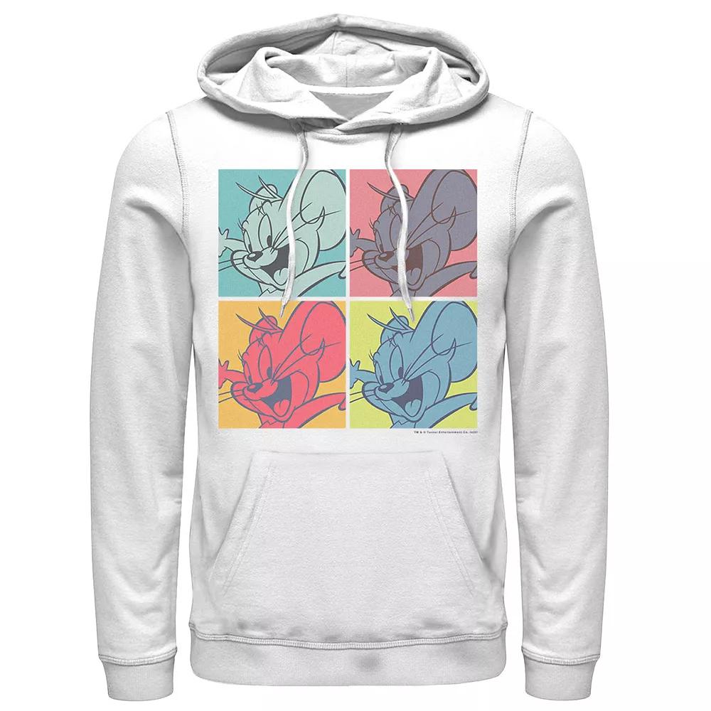 Mens Tom And Jerry Pop Art Box Up Hoodie, Men's, Size: XXL, White Product Image