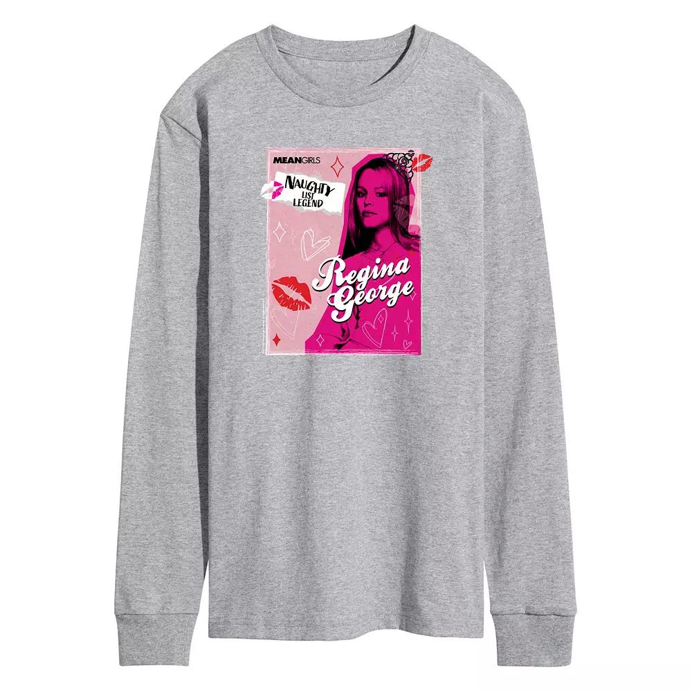 Men's Mean Girls Regina George Naughty List Long Sleeve Graphic Tee,  Product Image