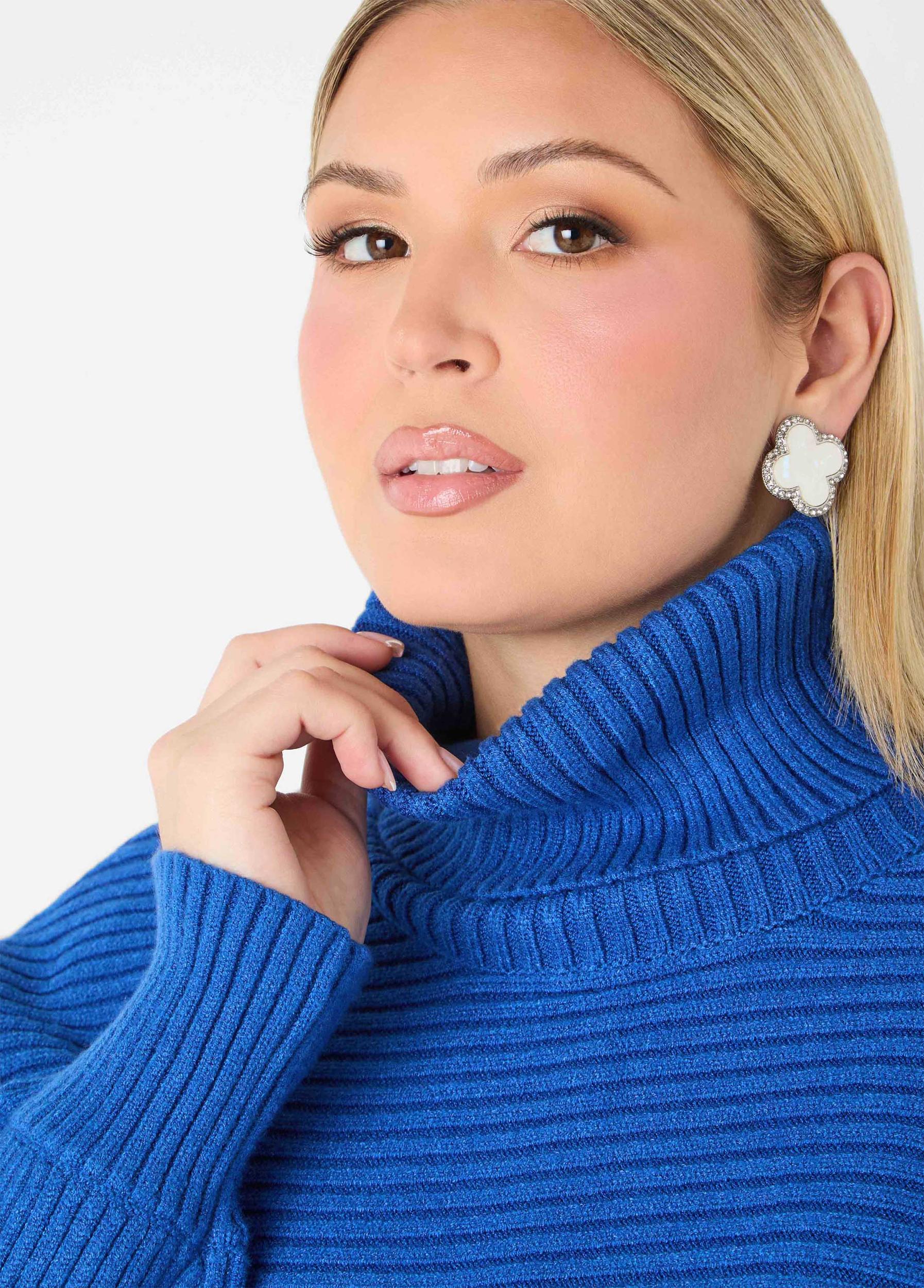 Dolman Sleeved Turtleneck Sweater Product Image