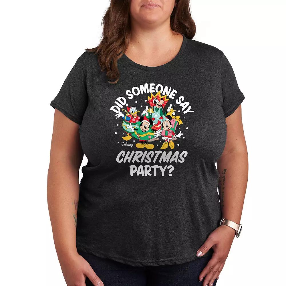 Disney's Mickey Mouse & Friends Plus Christmas Party Graphic Tee, Women's,  Product Image