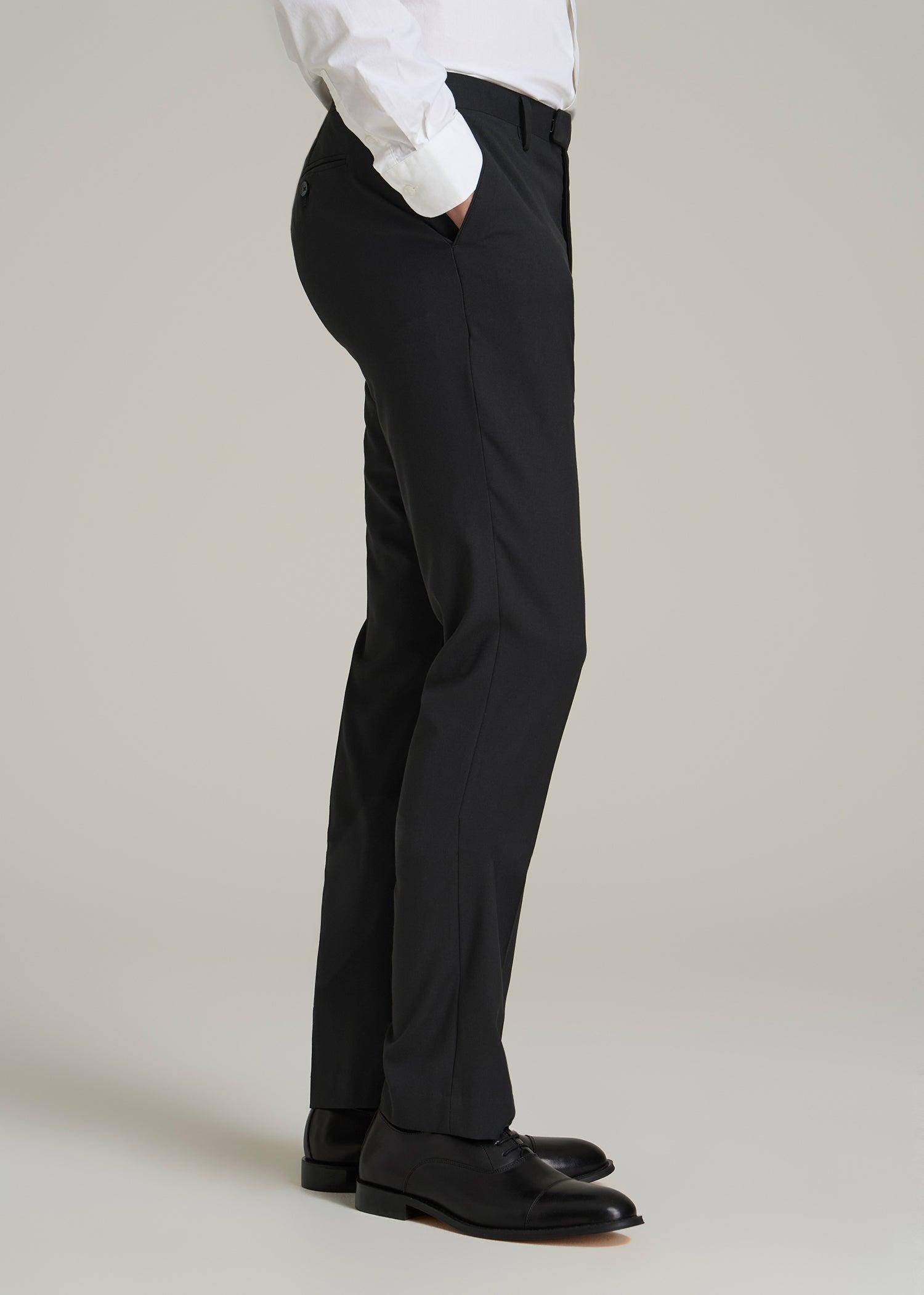 Suit Trousers for Tall Men in Black Male Product Image