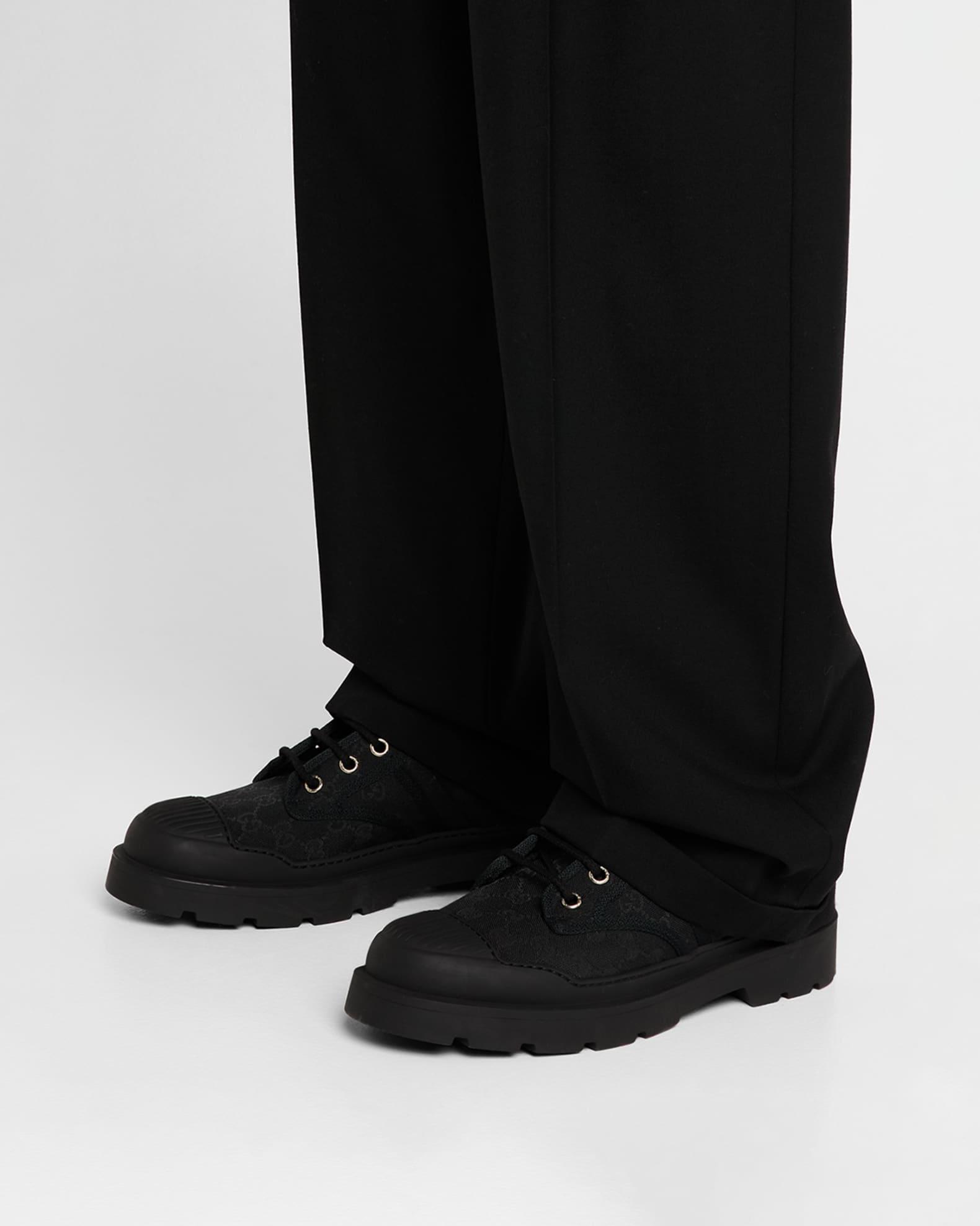 Men's Sherlin GG Canvas Lace-Up Boots Product Image