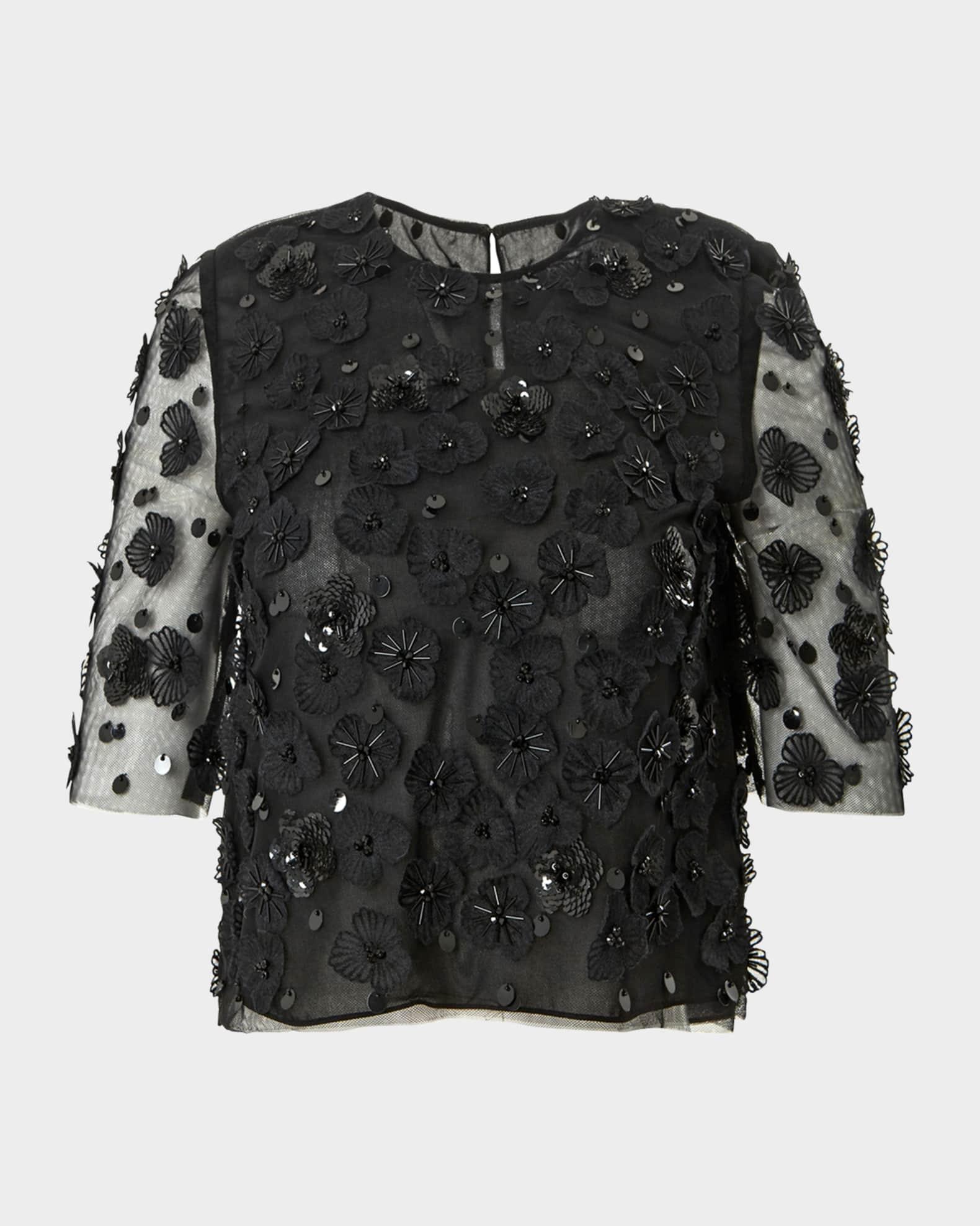 Floral Applique Top Product Image