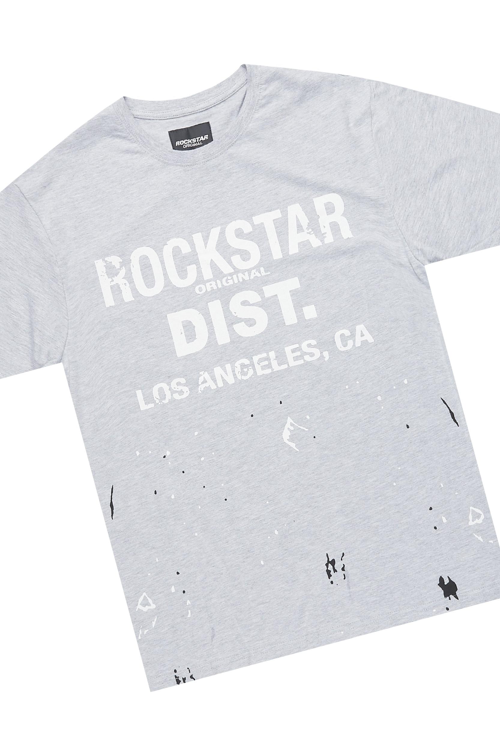 Scottie Heather Grey T-Shirt/Stacked Flare Track Pant Set Male Product Image