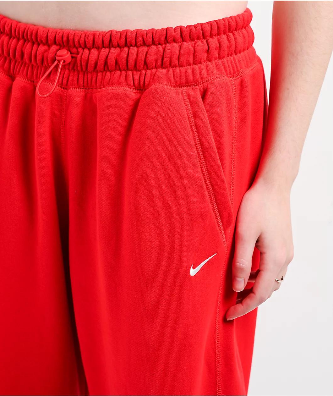 Nike Sportswear Open Hem Red Sweatpants Product Image