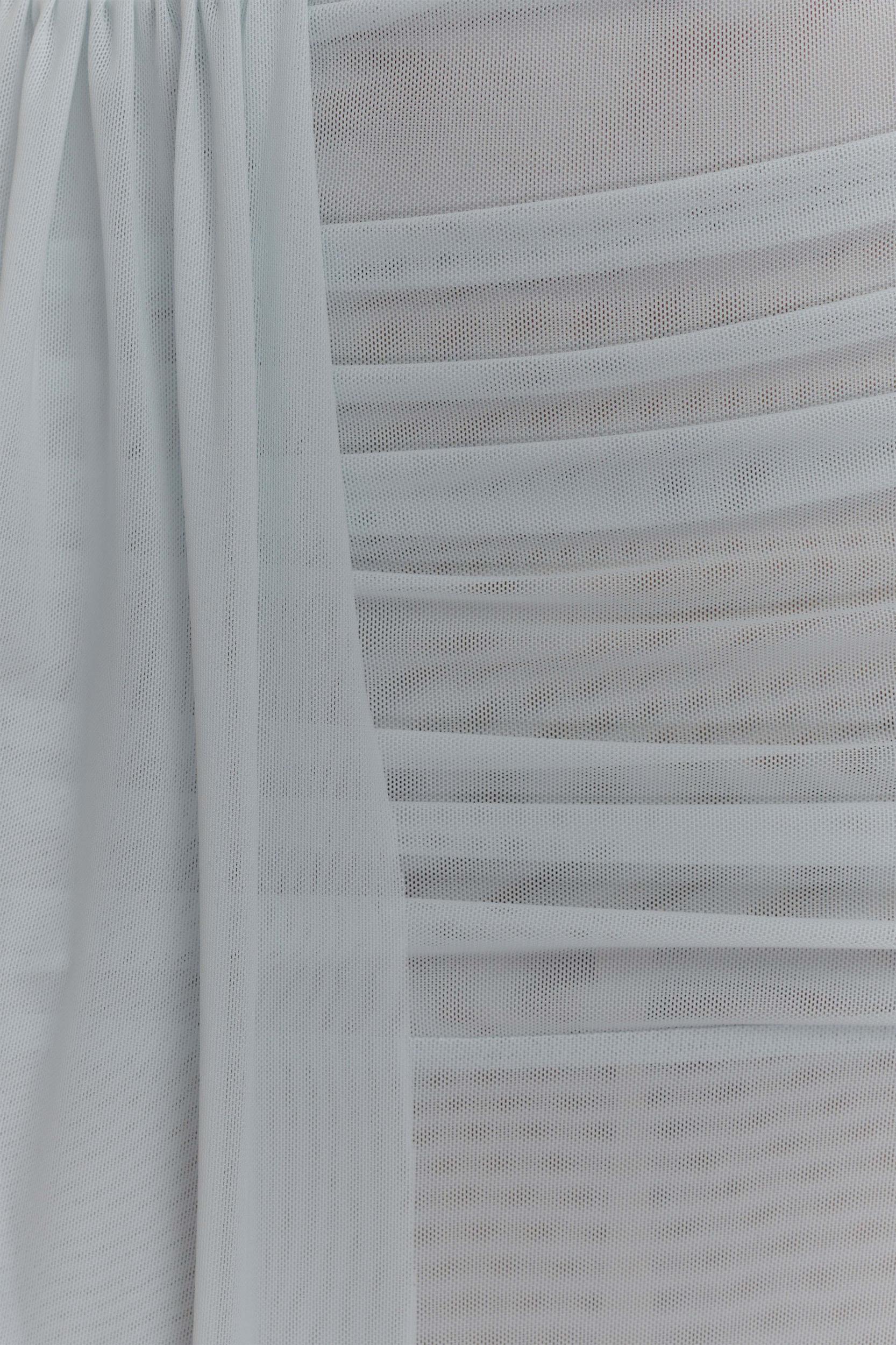 Arna Mesh Maxi Skirt - Pale Blue Product Image