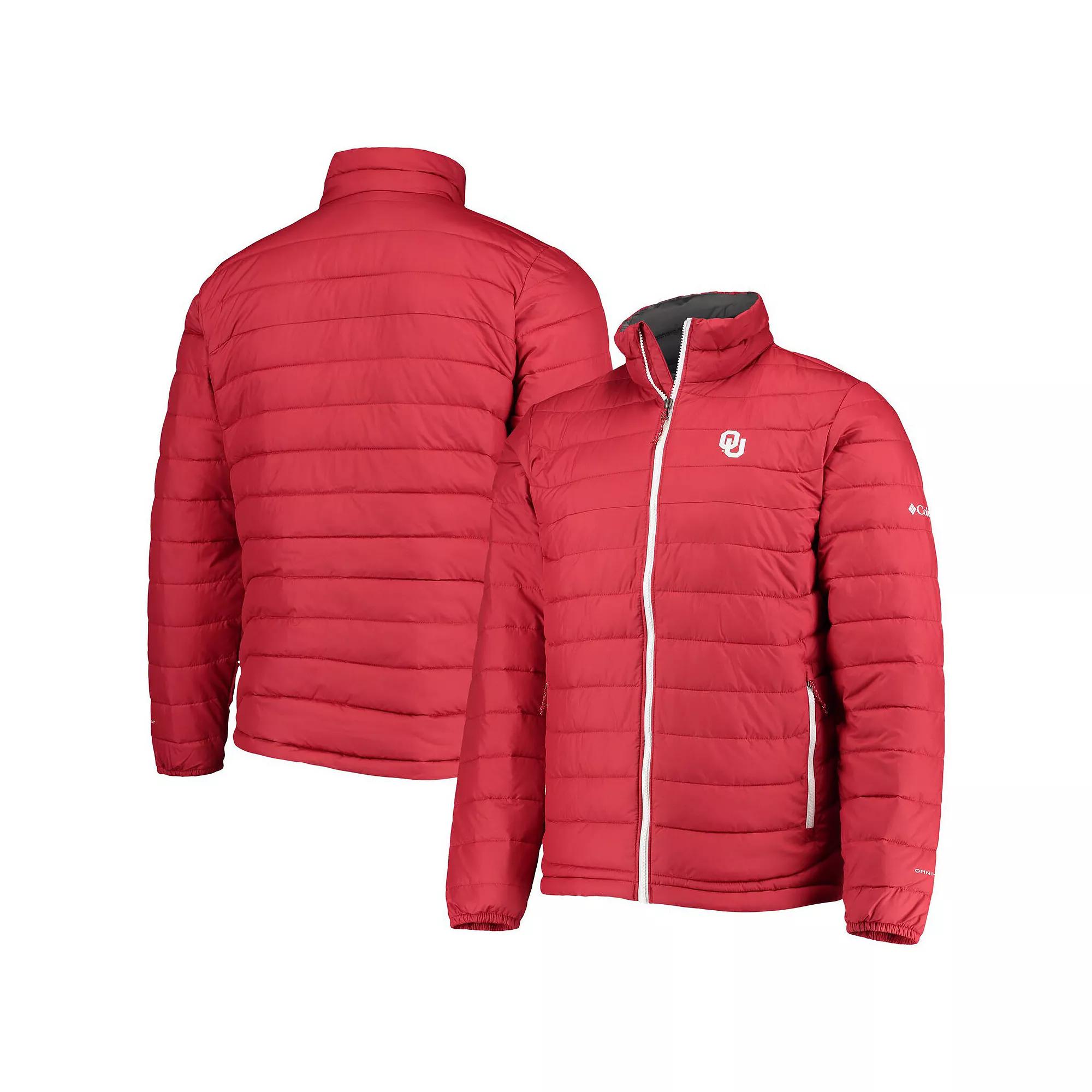 Men's Columbia Crimson Oklahoma Sooners Powder Lite Omni-Heat Reflective Full-Zip Jacket,  Product Image