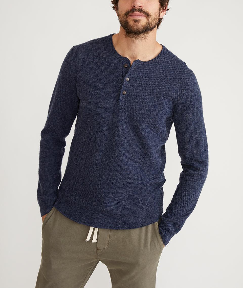 Merino Blend Sweater Henley Product Image