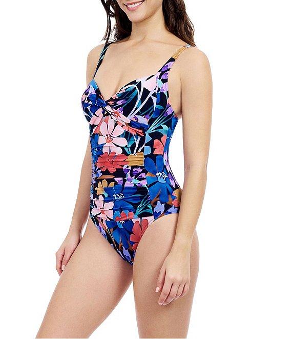 Profile By Gottex Melody Sweetheart Neck Twist Front Tummy Control One Piece Swimsuit Product Image
