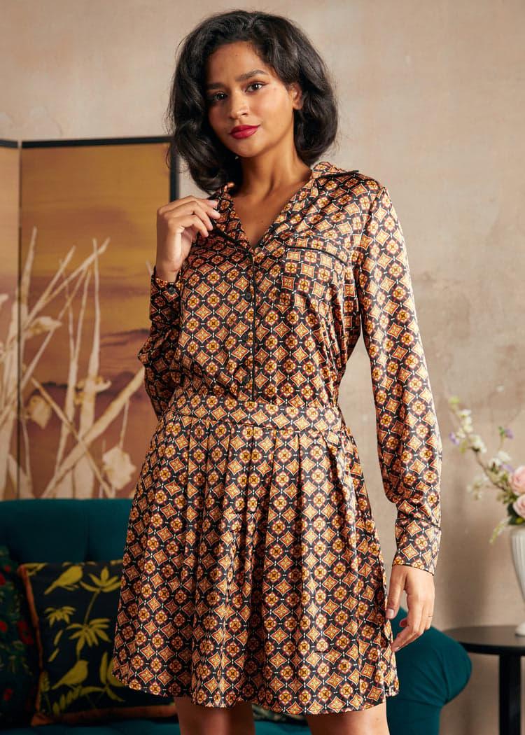 Playful Past Long Sleeve Blouse Product Image