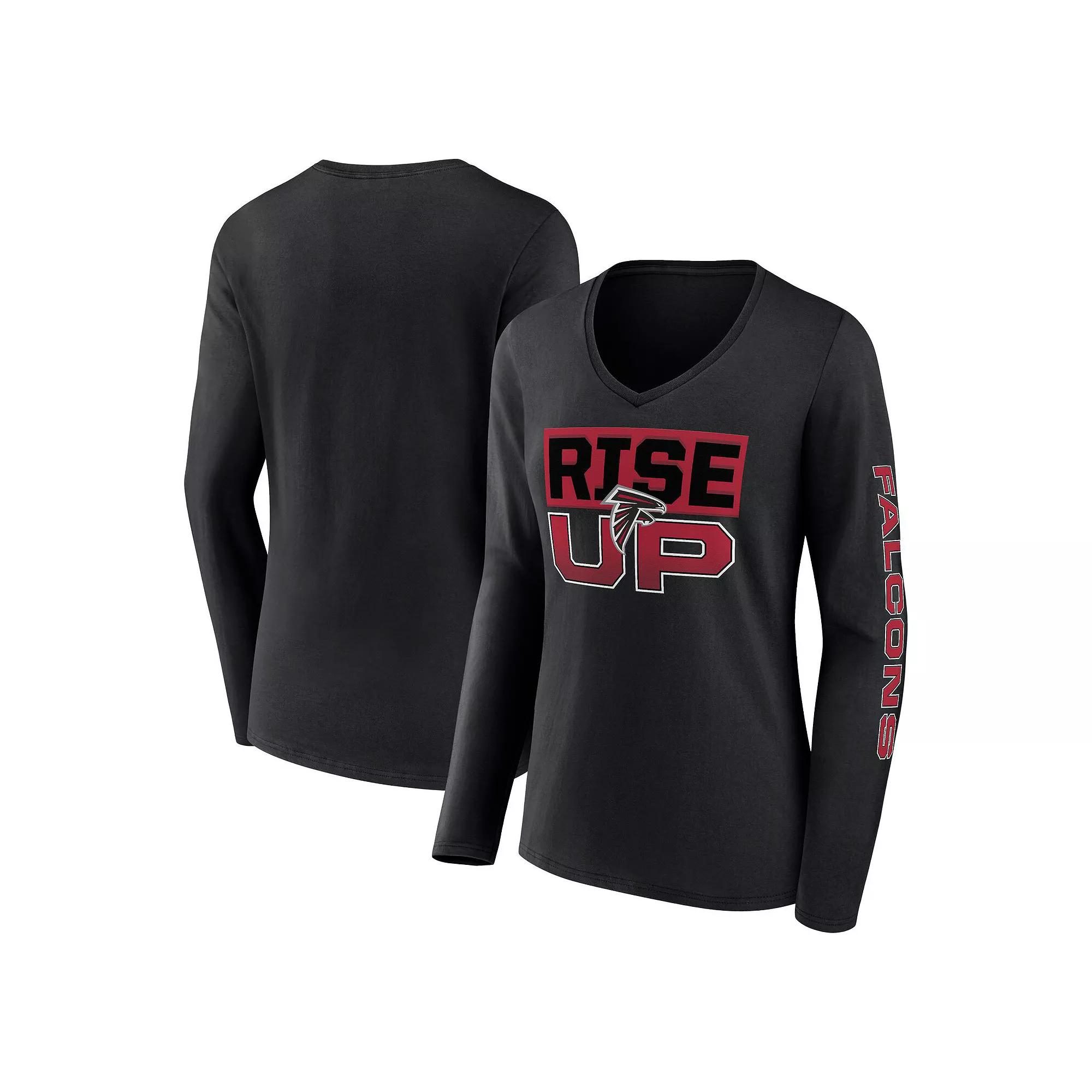 Womens Fanatics Atlanta Falcons Hometown Sweep Long Sleeve V-Neck T-Shirt Product Image