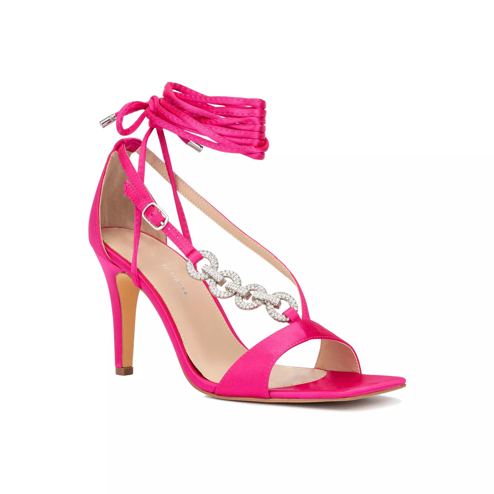 Fashion to Figure Rosie Womens Tie-Up Dress Sandals Pink Product Image