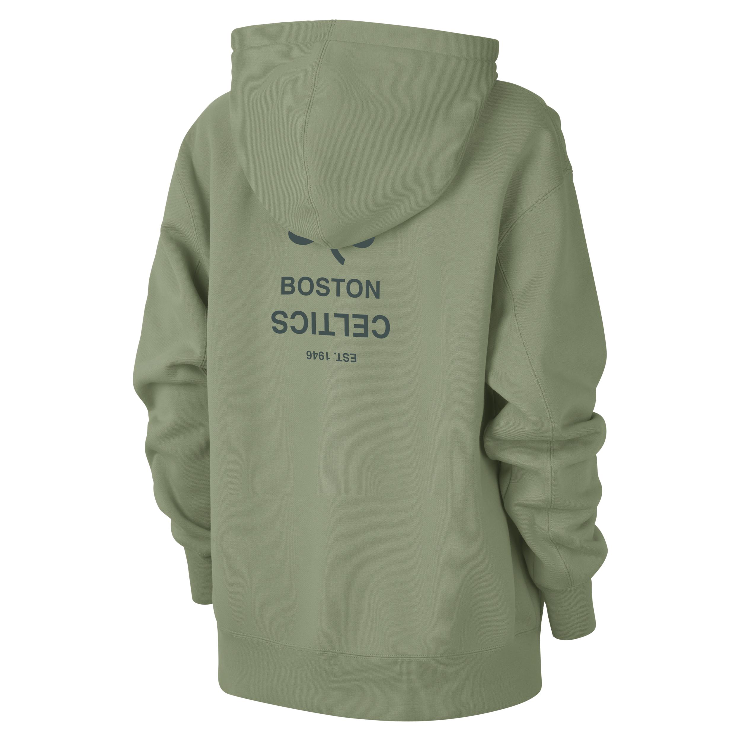 Nike Women's Boston Celtics Flight Fleece Jordan NBA Satin-Lined Pullover Hoodie Product Image