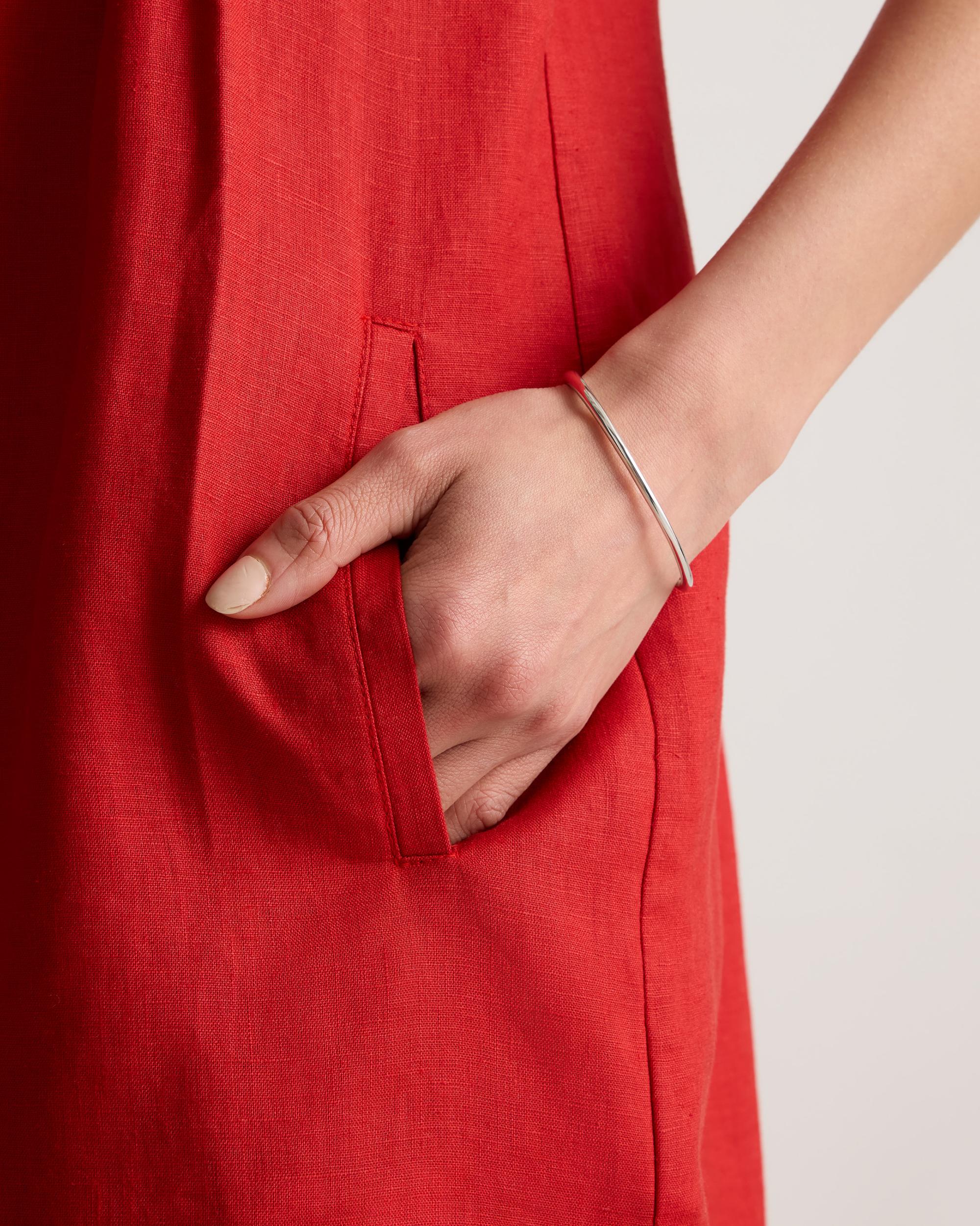 Quince | Women's 100% European Linen Sleeveless Swing Dress Product Image