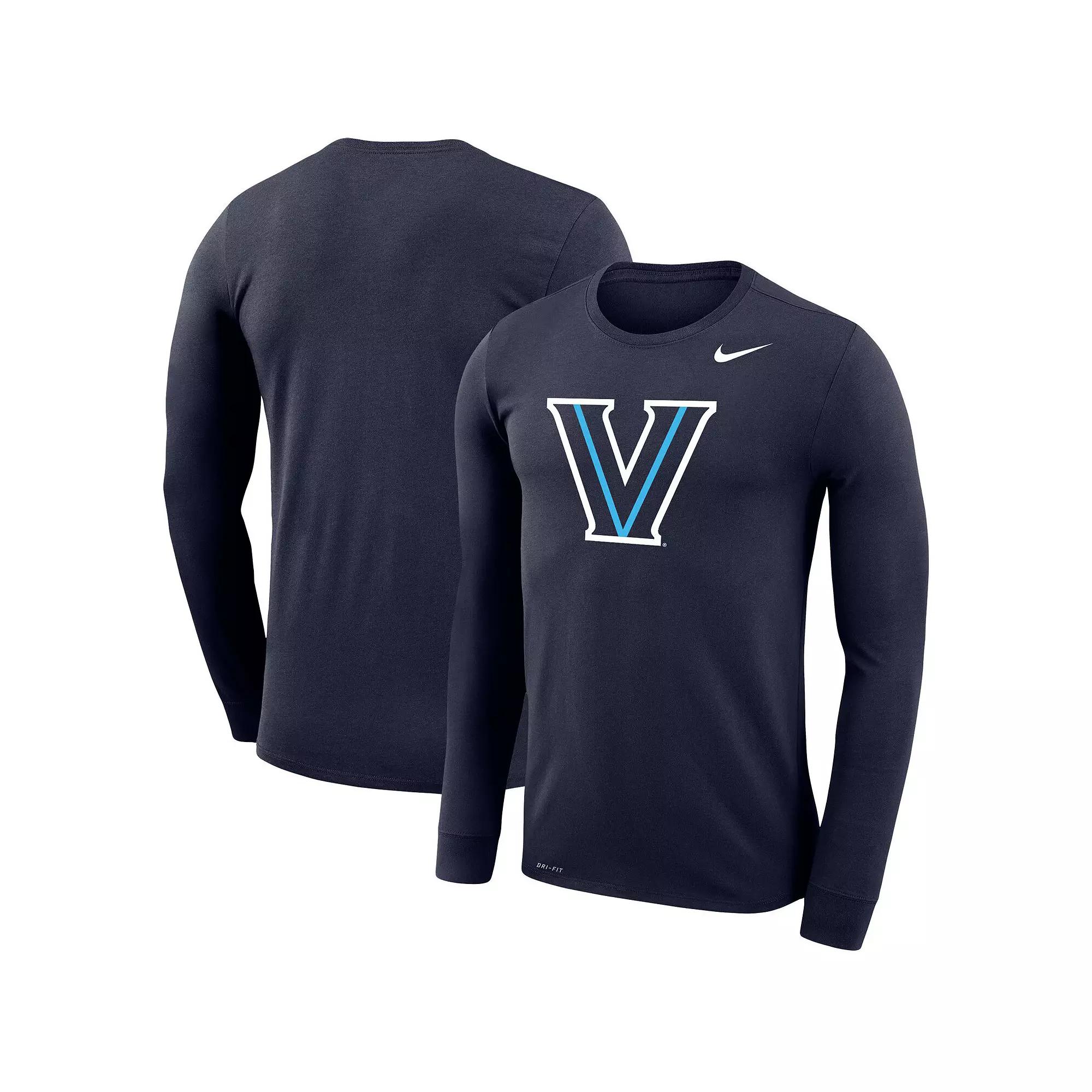 Men's Nike Navy Villanova Wildcats Big & Tall Primary Logo Legend Performance Long Sleeve T-Shirt, Size: 4XB, Blue Product Image