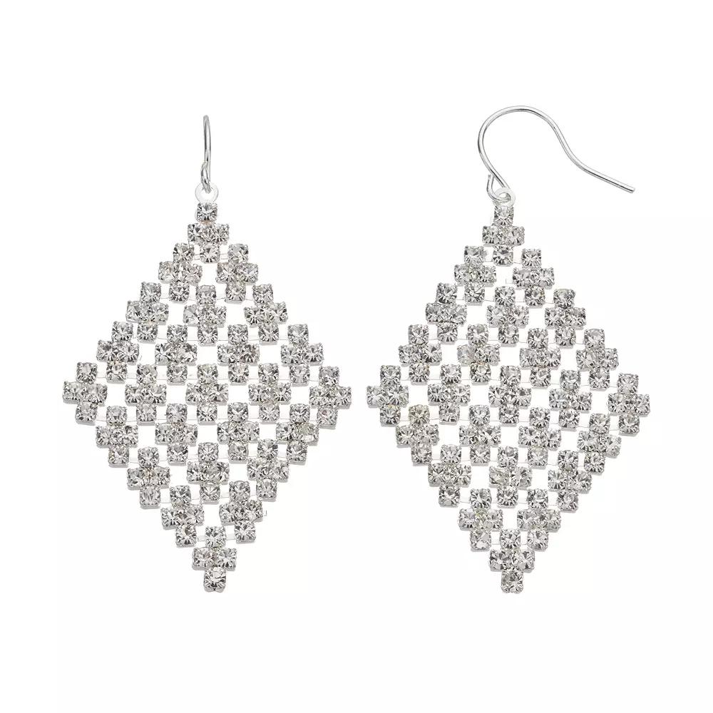 Vieste Simulated Crystal Kite Earrings, Women's Product Image