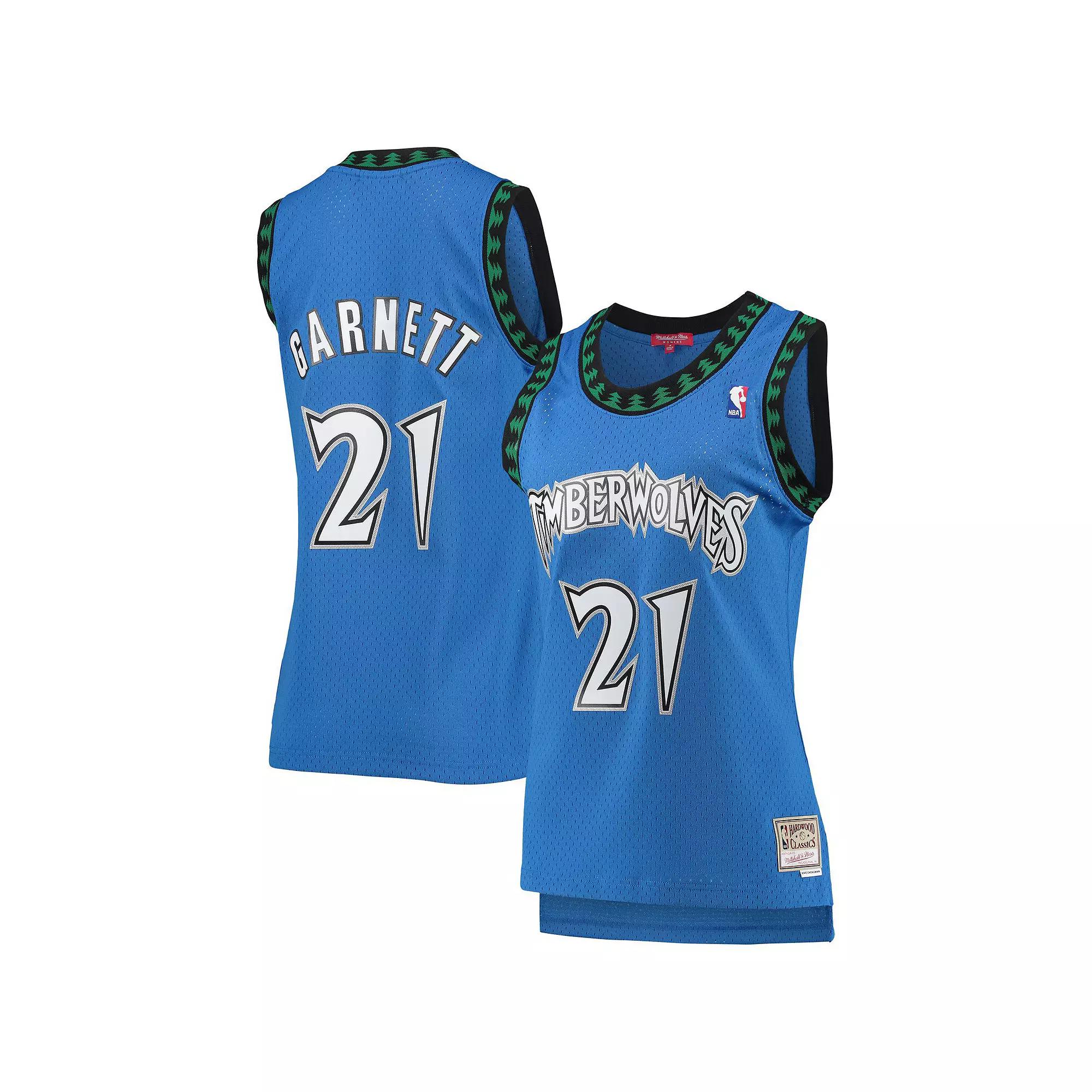 Women's Mitchell & Ness Kevin Garnett Blue Minnesota Timberwolves Hardwood Classics Swingman Jersey,  Product Image