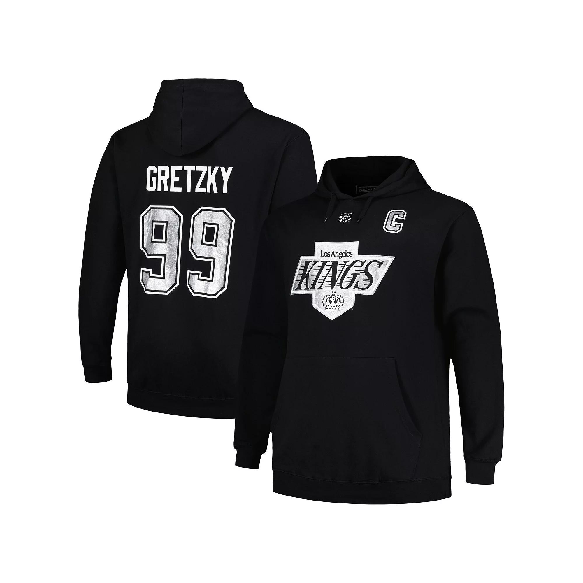 Men's Profile Wayne Gretzky Black Los Angeles Kings Name & Number Pullover Hoodie, Size: 2XB, Kgs Black Product Image