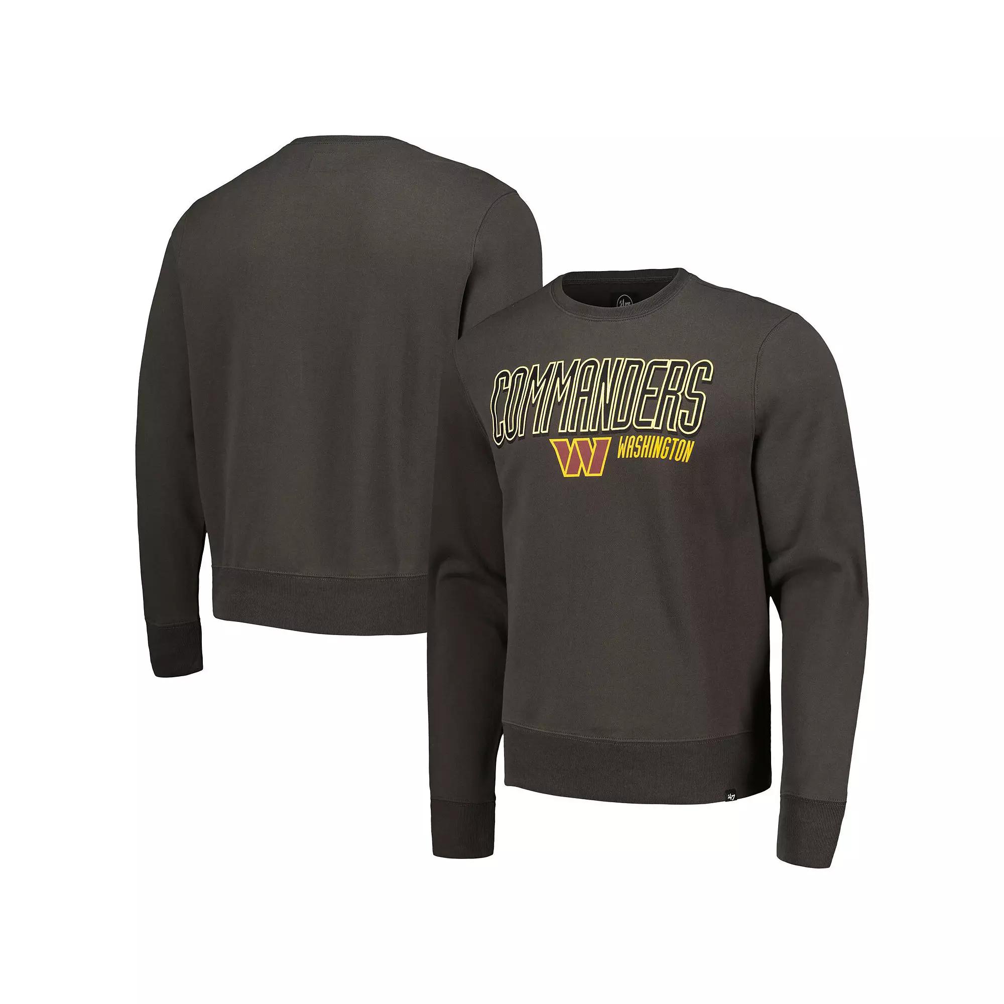 Men's '47 Charcoal Washington Commanders Locked In Headline Pullover Sweatshirt, Size: Small, Wft Charco Product Image