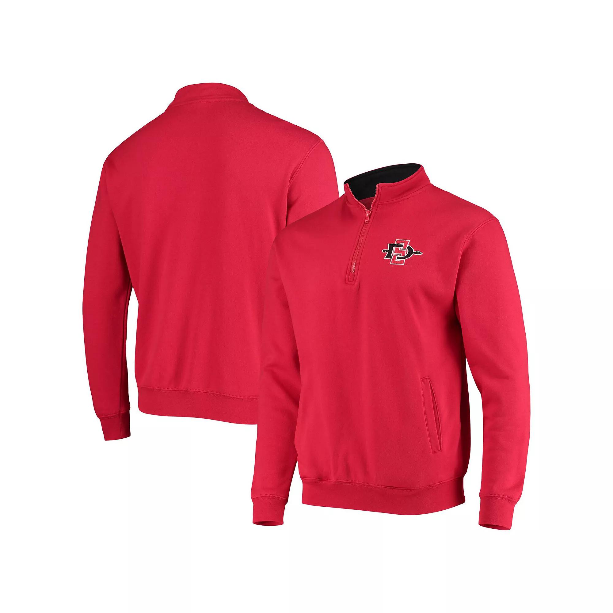 Men's Colosseum Red San Diego State Aztecs Tortugas Logo Quarter-Zip Jacket,  Product Image