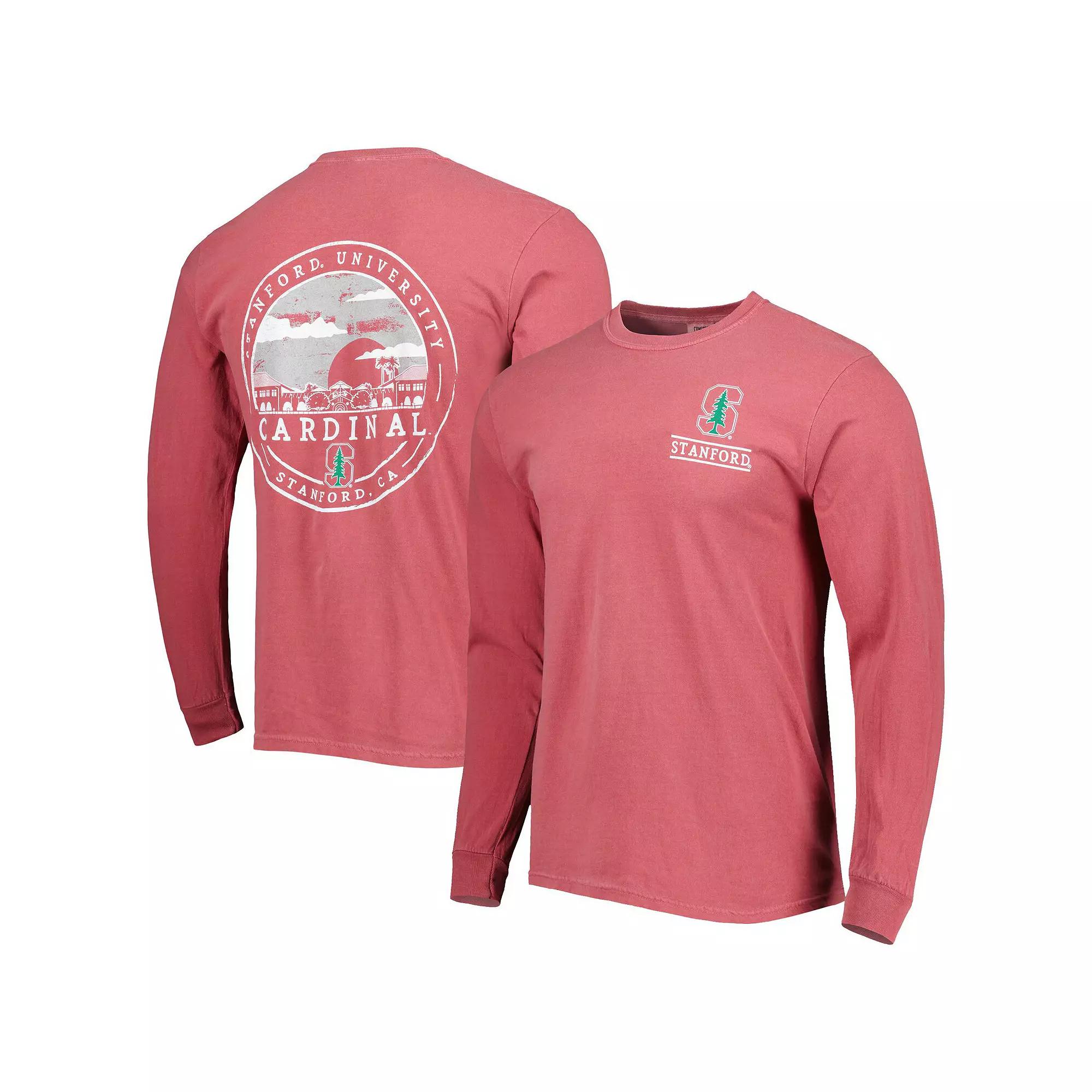 Men's Cardinal Stanford Cardinal Circle Campus Scene Long Sleeve T-Shirt, Size: XL, Red Product Image