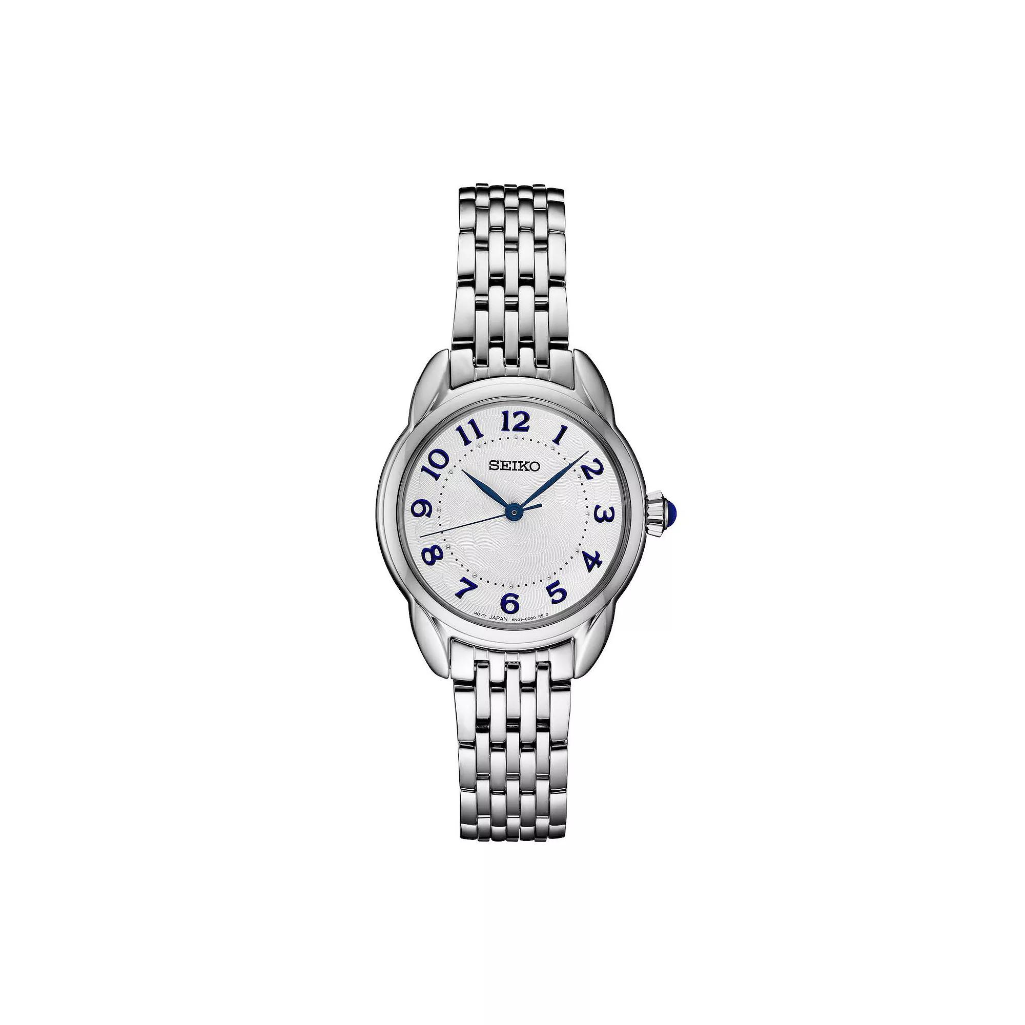Womens Seiko Essentials White Dial Stainless Steel Quartz Watch - SUR567 Silver Product Image