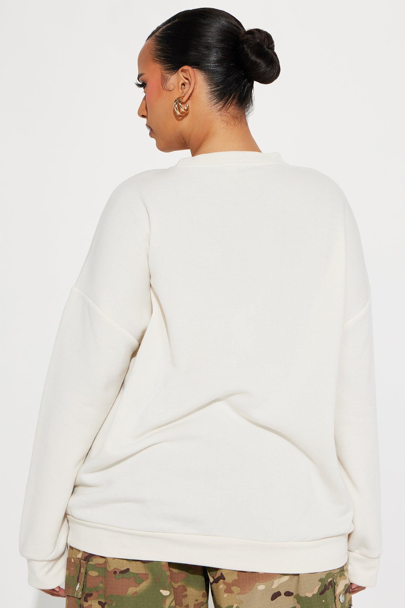 Brooklyn NY Crew Neck Sweatshirt - Beige Product Image