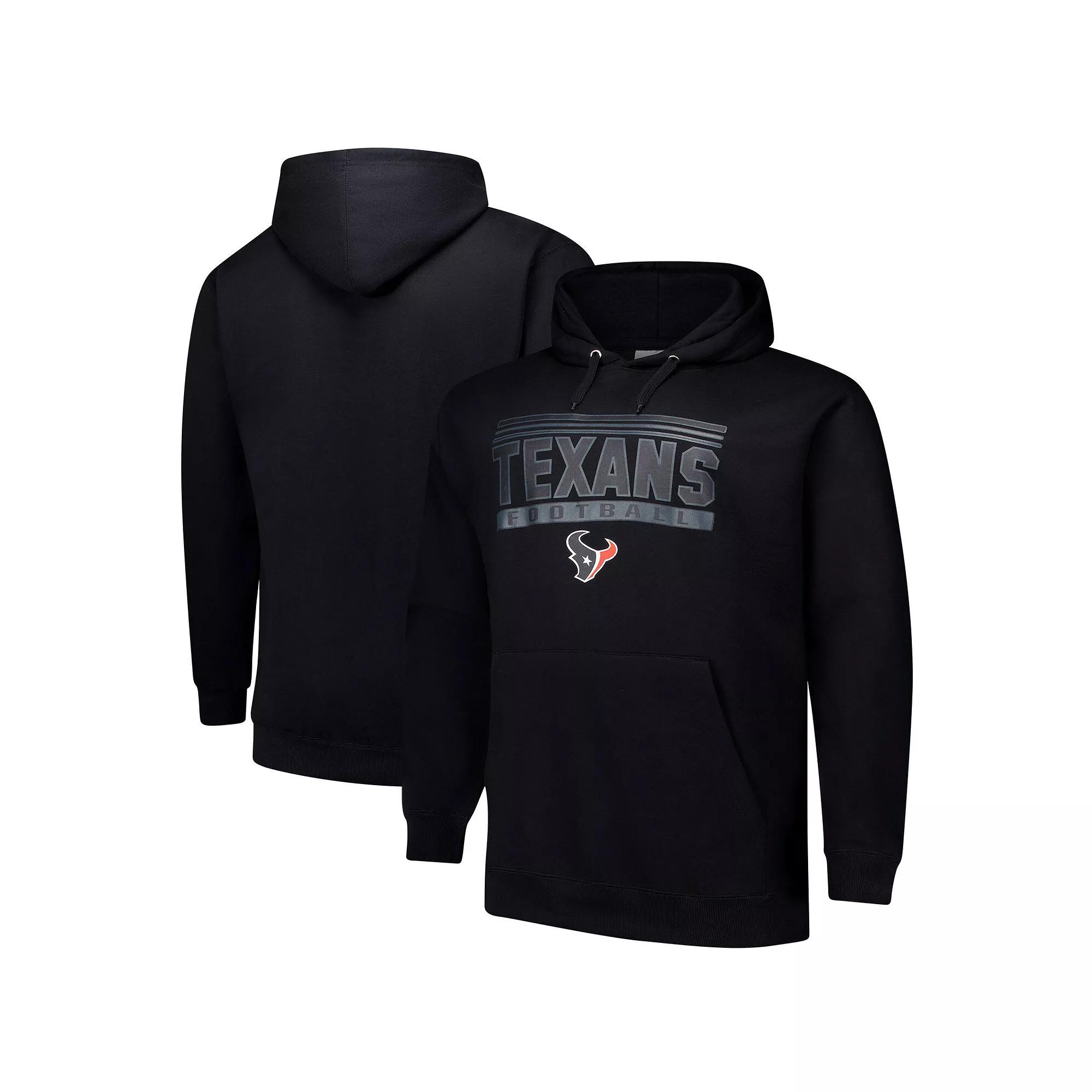 Men's Fanatics Black Houston Texans Big & Tall Pop Pullover Hoodie, Size: 5XB Product Image
