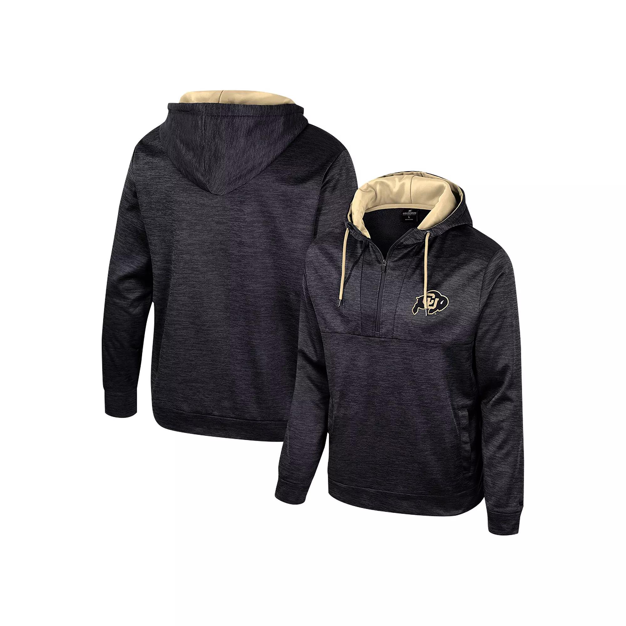 Men's Colosseum Black Colorado Buffaloes Cypher Half-Zip Hoodie,  Product Image