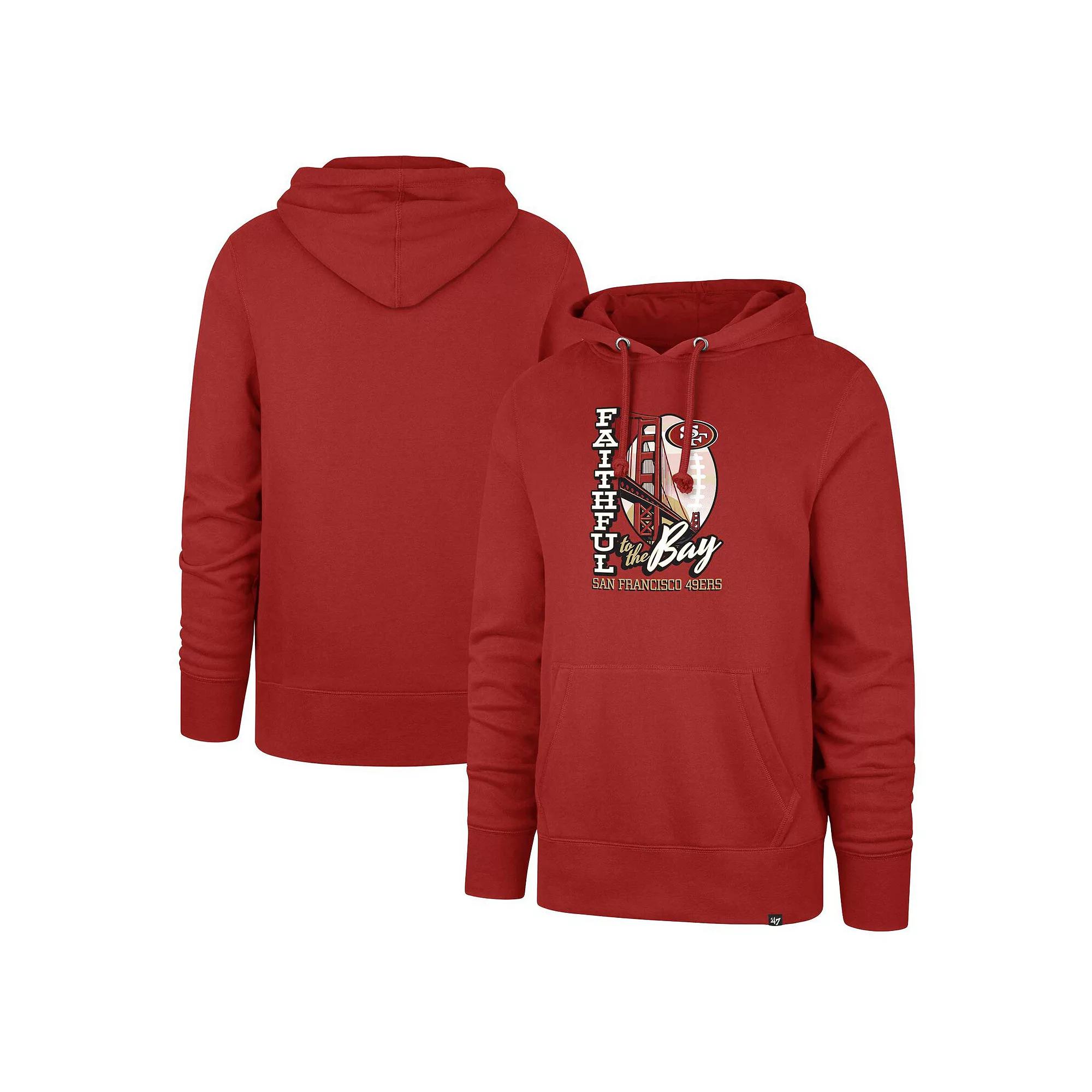 Men's '47 Scarlet San Francisco 49ers Regional Headline Pullover Hoodie, Size: Small, Red Product Image