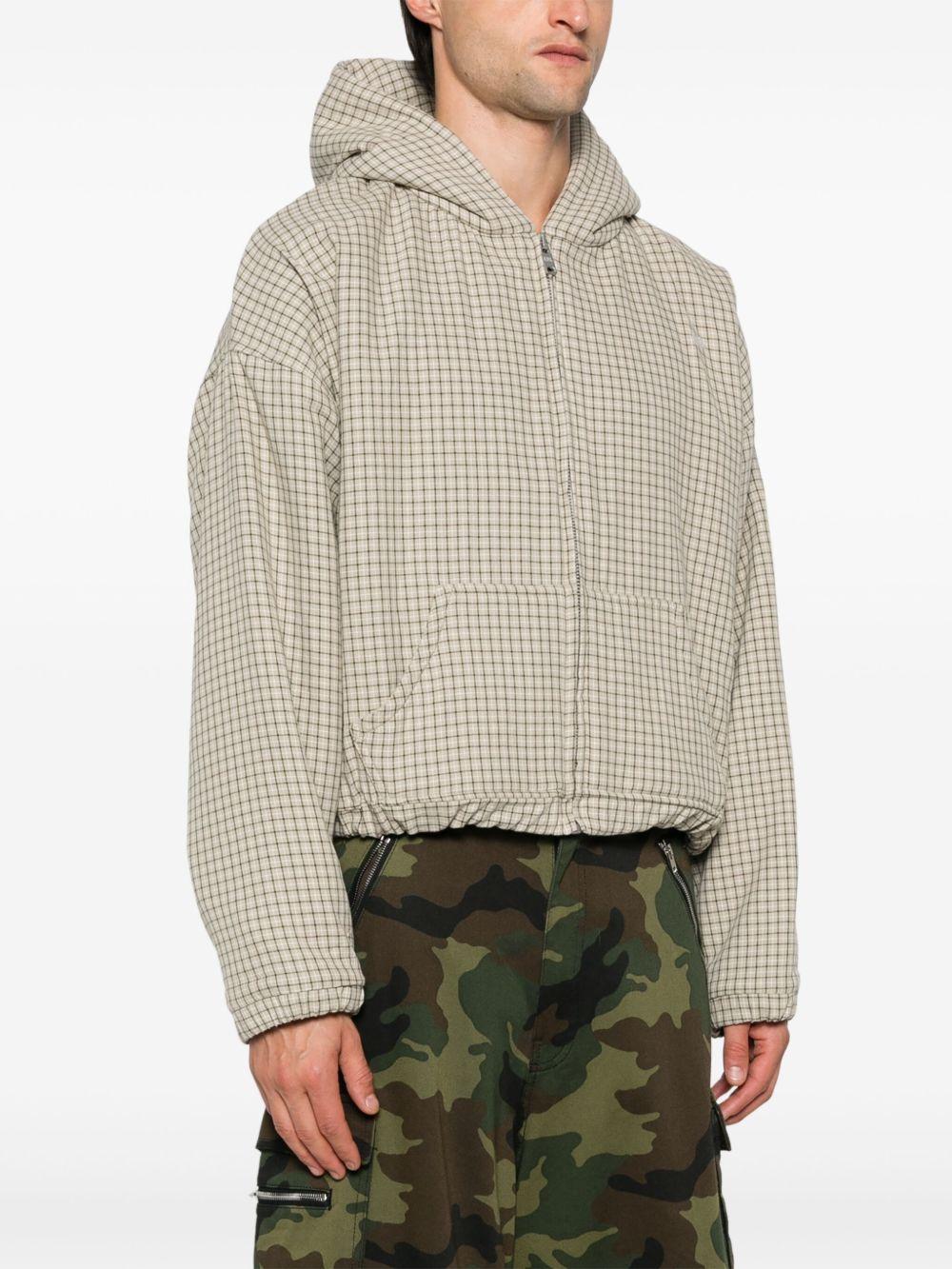 plaid hooded jacket Product Image