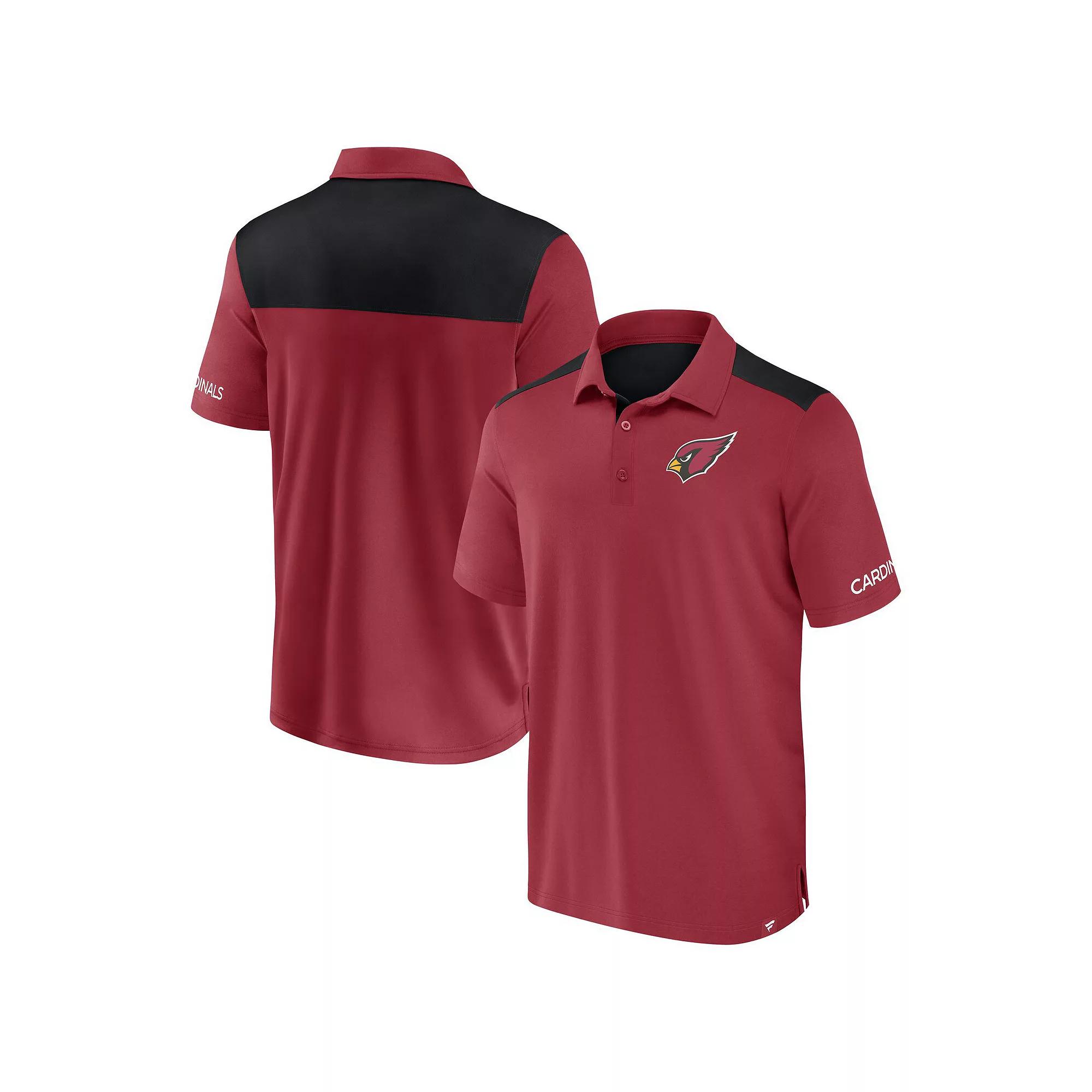 Men's Fanatics Cardinal/Black Arizona Cardinals Colorblock Polo,  Product Image