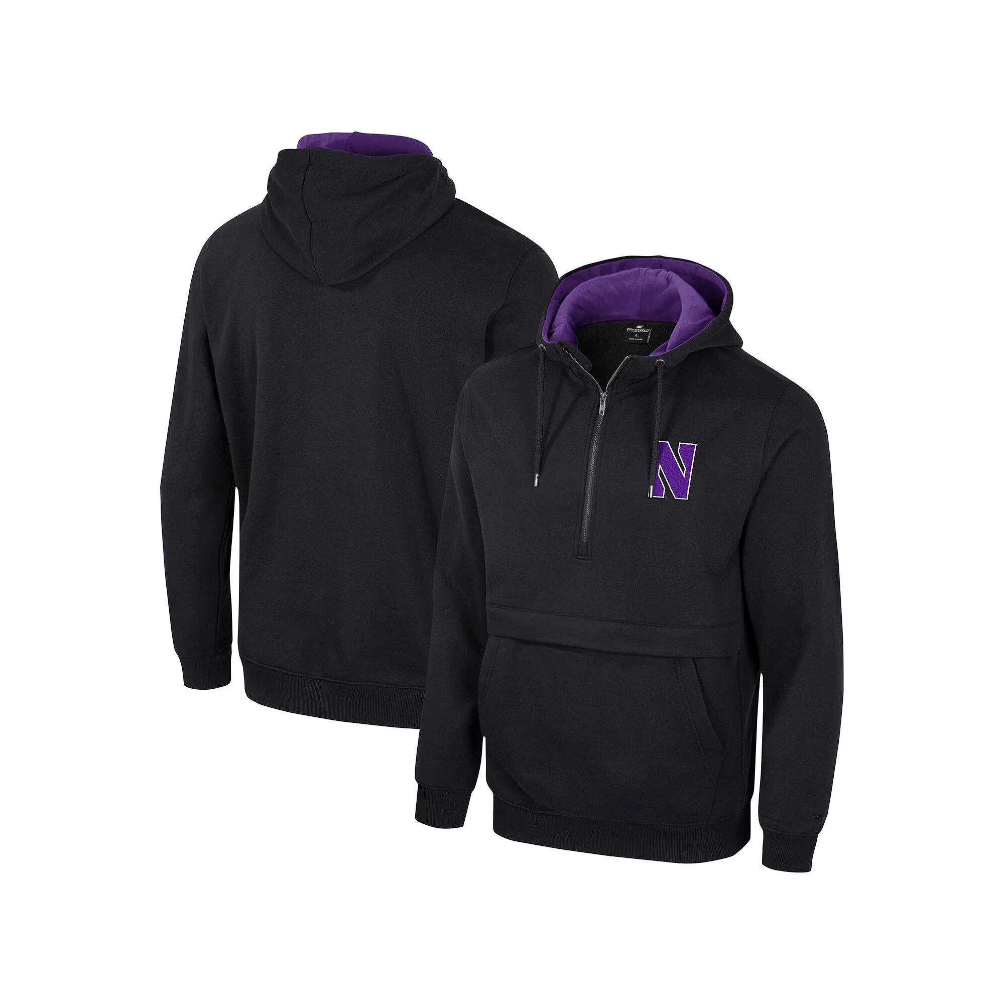 Men's Colosseum Black Rutgers Scarlet Knights Half-Zip Hoodie,  Product Image